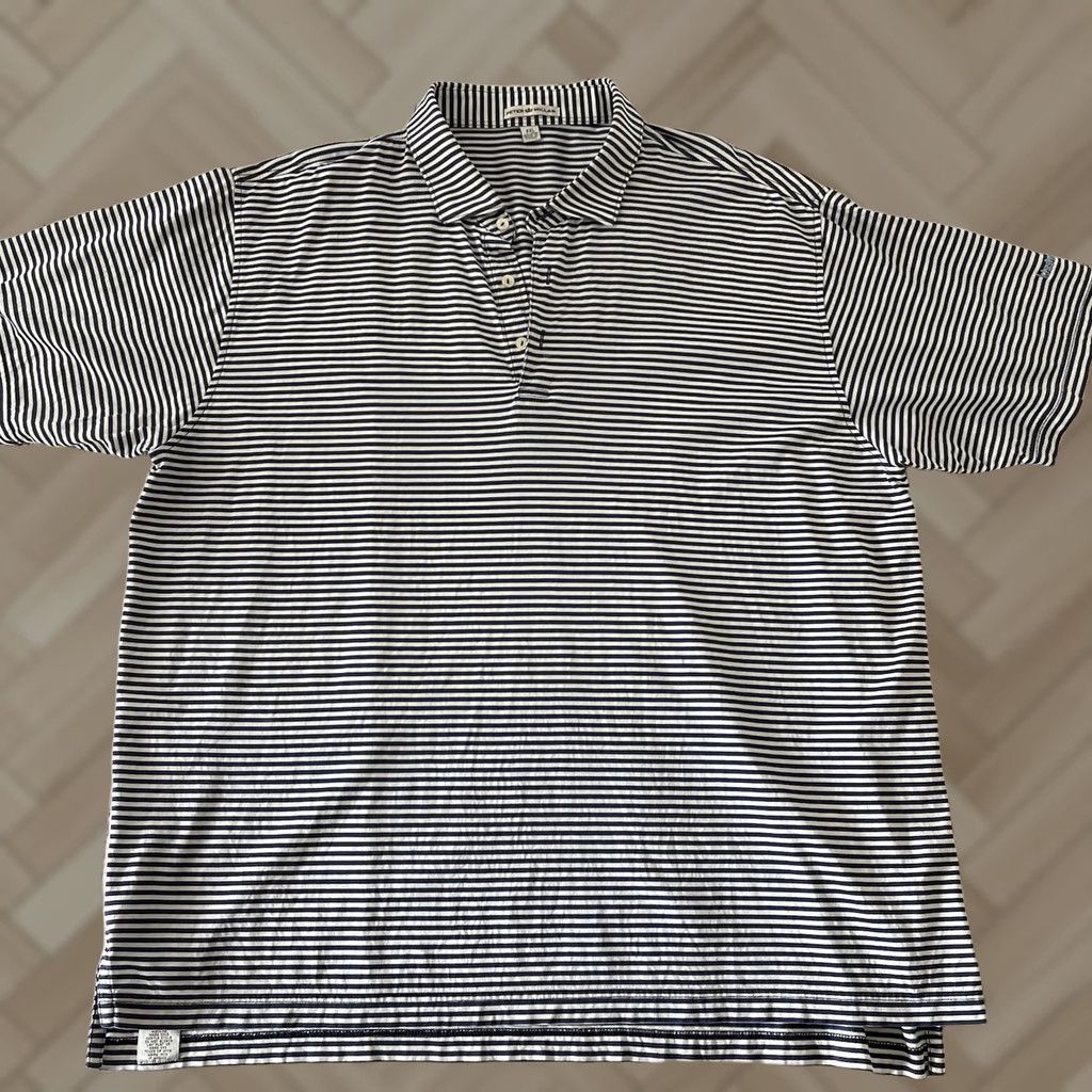 Peter Millar Peter Millar Shirt Short Sleeve Button-Up Striped Blue 2XL Men’s Camels Polo Golf Shirt Size US XXL / EU 58 / 5 - 1 Thumbnail