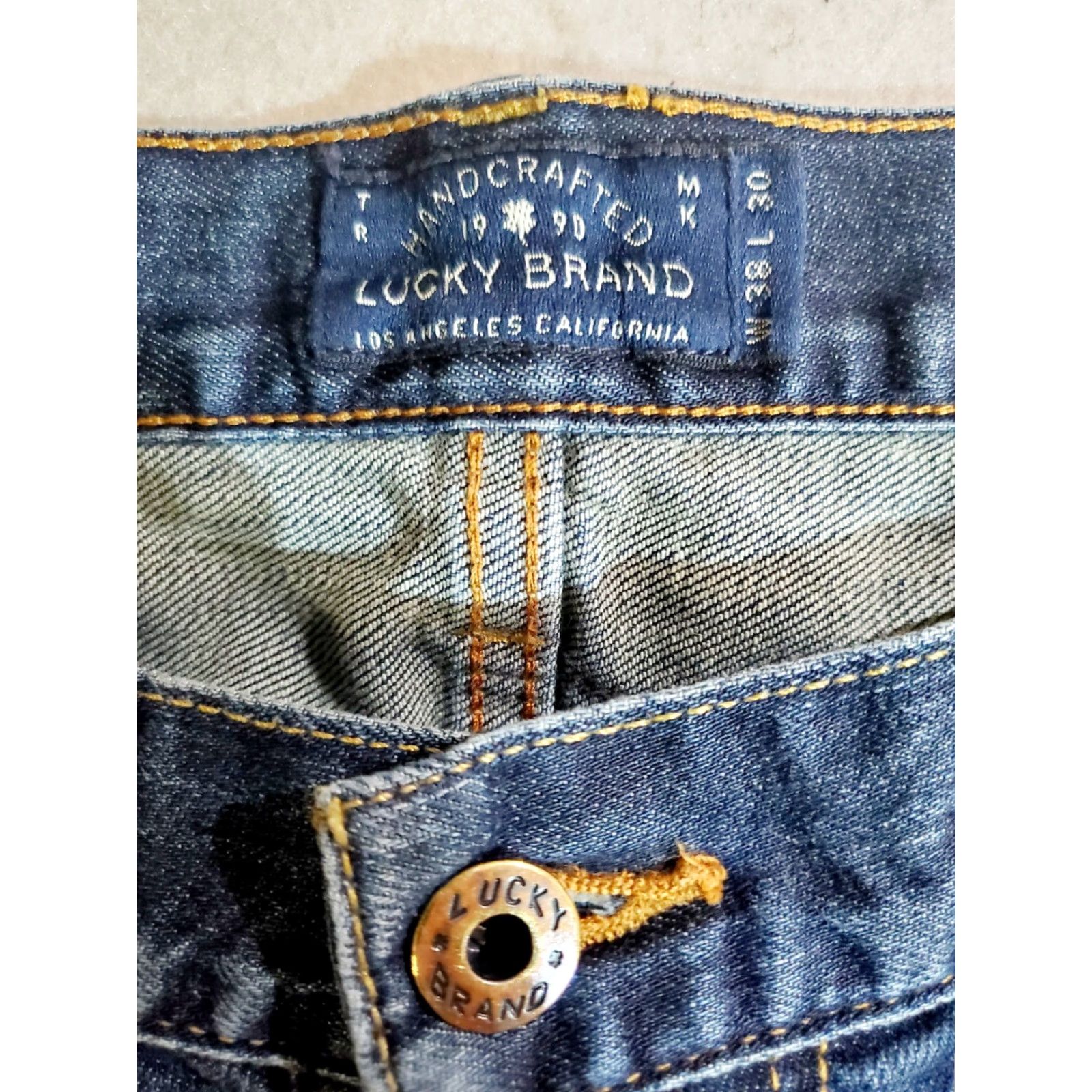 Lucky Brand LUCKY BRAND 221 Original Straight Denim Jeans Men 38X30 Blue Cotton Stretch 5-Pocket Regular Waist Belt Loops Mid Rise Vintage No? Size US 38 / EU 54 - 3 Thumbnail