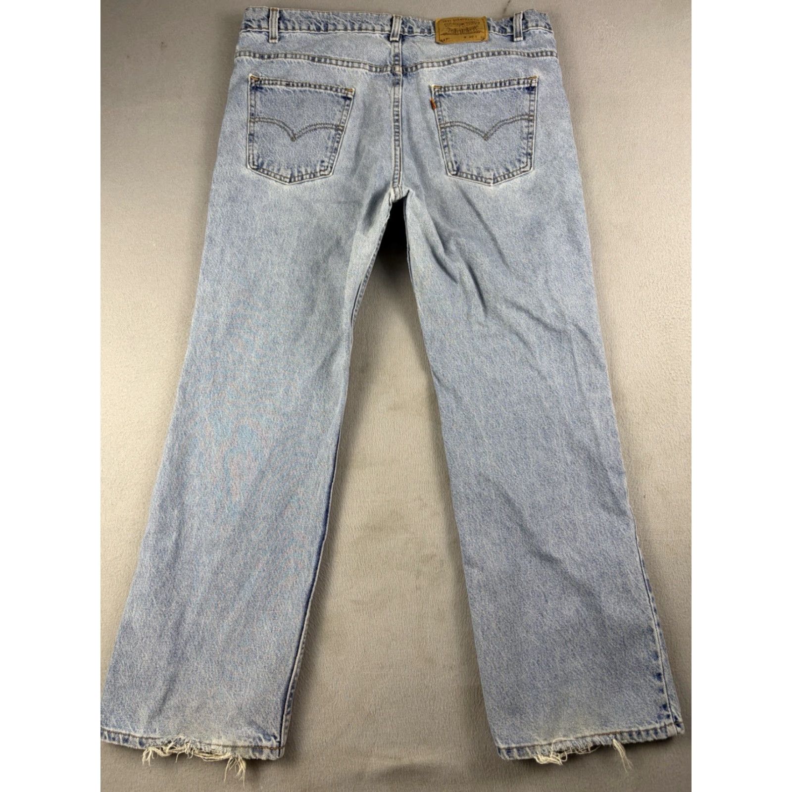 Levi's VINTAGE Levi’s 517 Orange Tab Jeans Bootcut Denim 90s Men 40x30 Blue Jeans 38x28 Inseam 28 Pockets Blue Denim Mens Jeans Size US 40 / EU 56 - 3 Thumbnail
