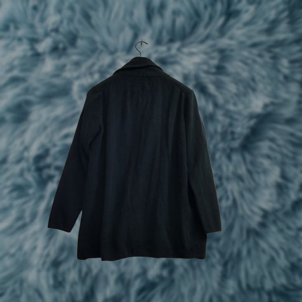 J.Crew J.CREW Cardigan Sweater Black Womens PL Petite Large Cotton Open Sweater Cardigan Heavyweight Pockets Size PL Womens Size L / US 10 / IT 46 - 1 Thumbnail