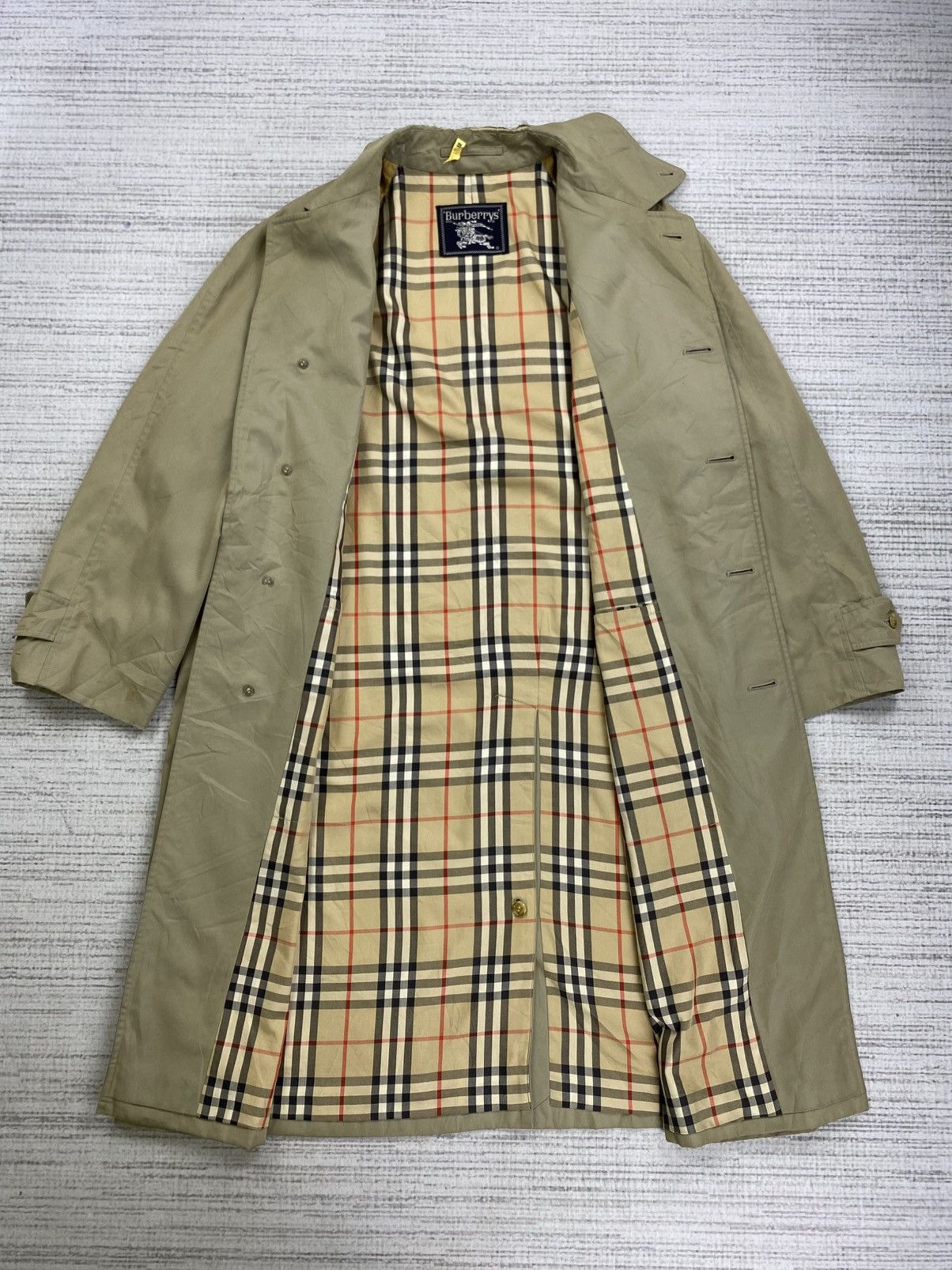 Burberry × Vintage Vintage 90s Burberrys Nova Check Trench Coat Size US M / EU 48-50 / 2 - 2 Thumbnail