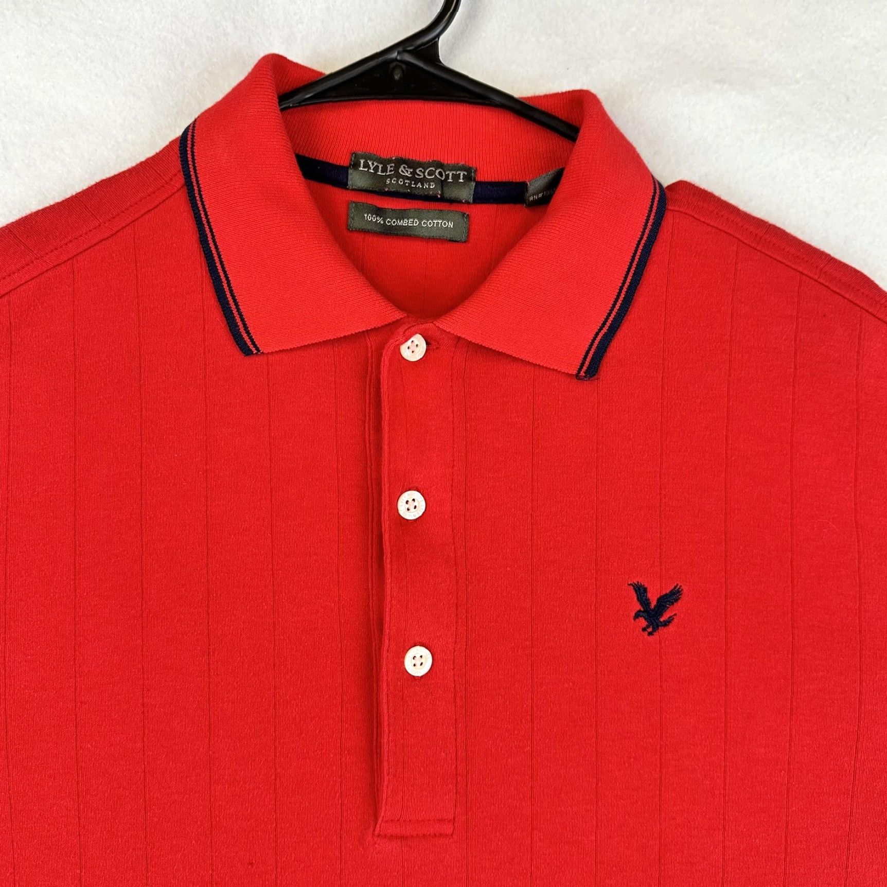 Lyle & Scott Lyle & Scott Polo Shirt Mens Small Red Scotland Cotton Short Sleeve Classic Fit Size US S / EU 44-46 / 1 - 3 Thumbnail