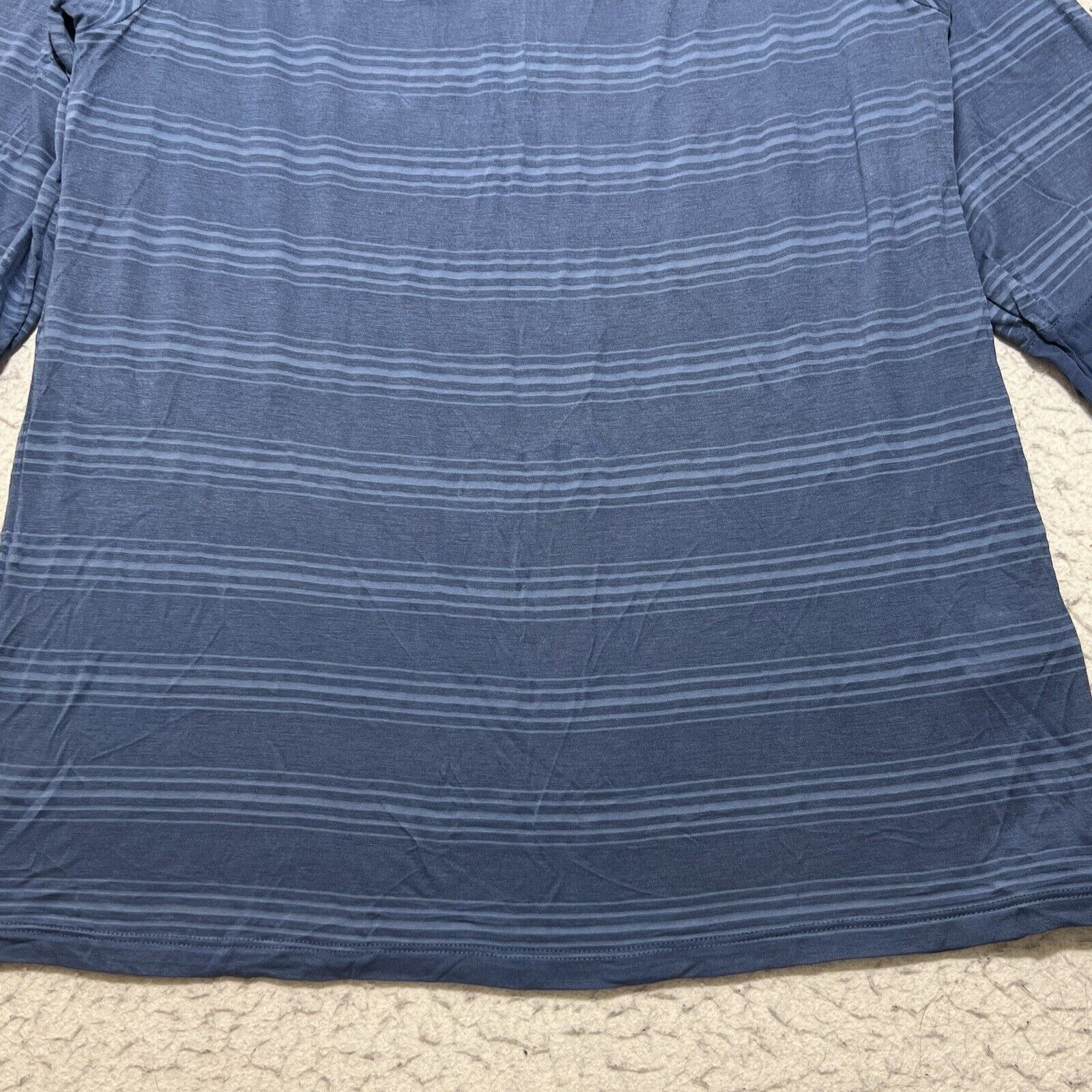 Lucky Brand Lucky Brand Large 3/4 Sleeve Crewneck Striped Navy Top Size M / US 6-8 / IT 42-44 - 7 Thumbnail