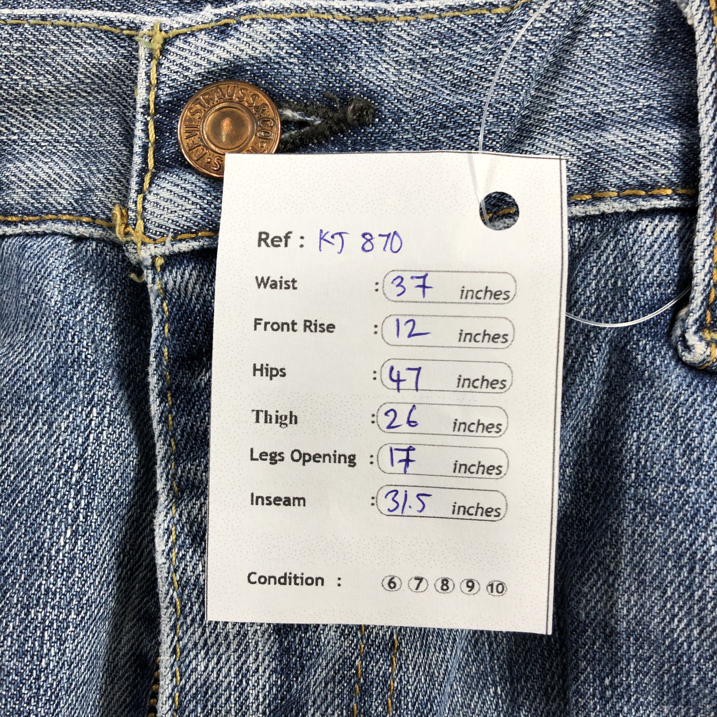 Levi's Levis 569 Jeans Faded Blue Denim KJ870 Size US 34 / EU 50 - 17 Thumbnail