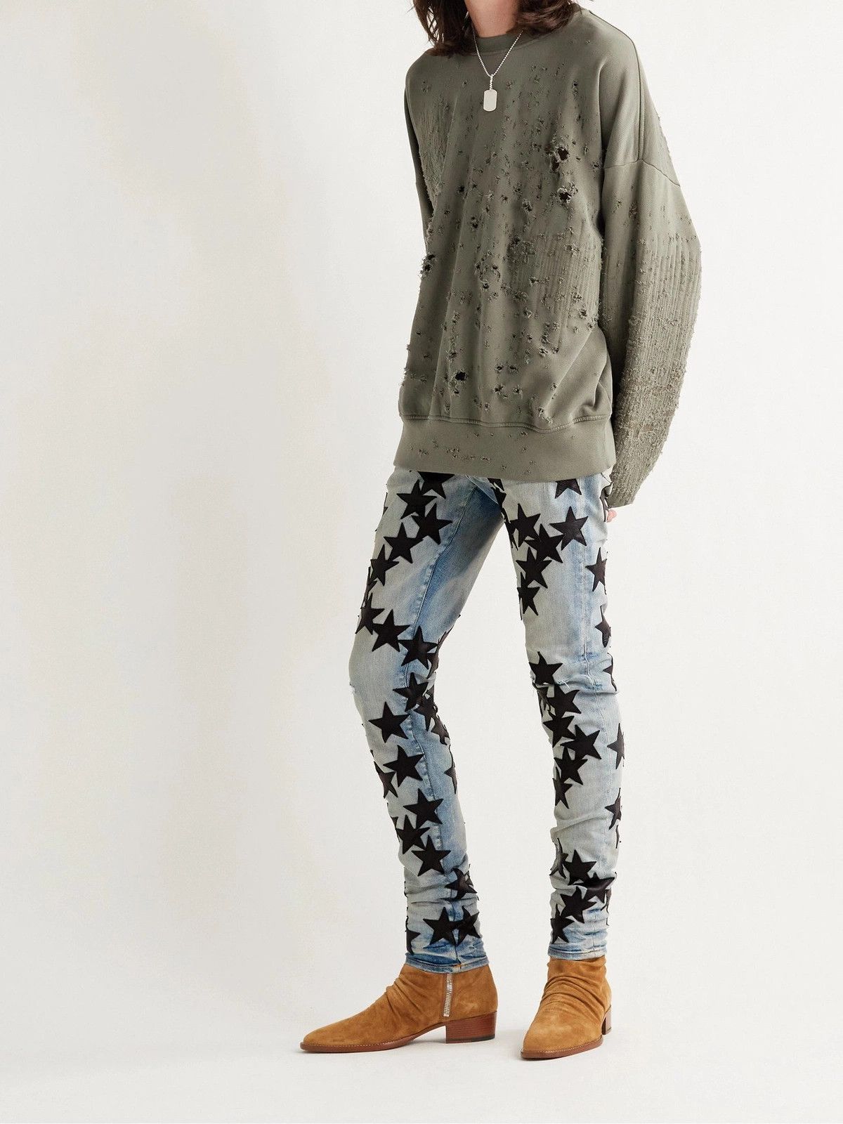 Amiri o1y0525 Denim Pant in Blue Size US 33 - 5 Thumbnail