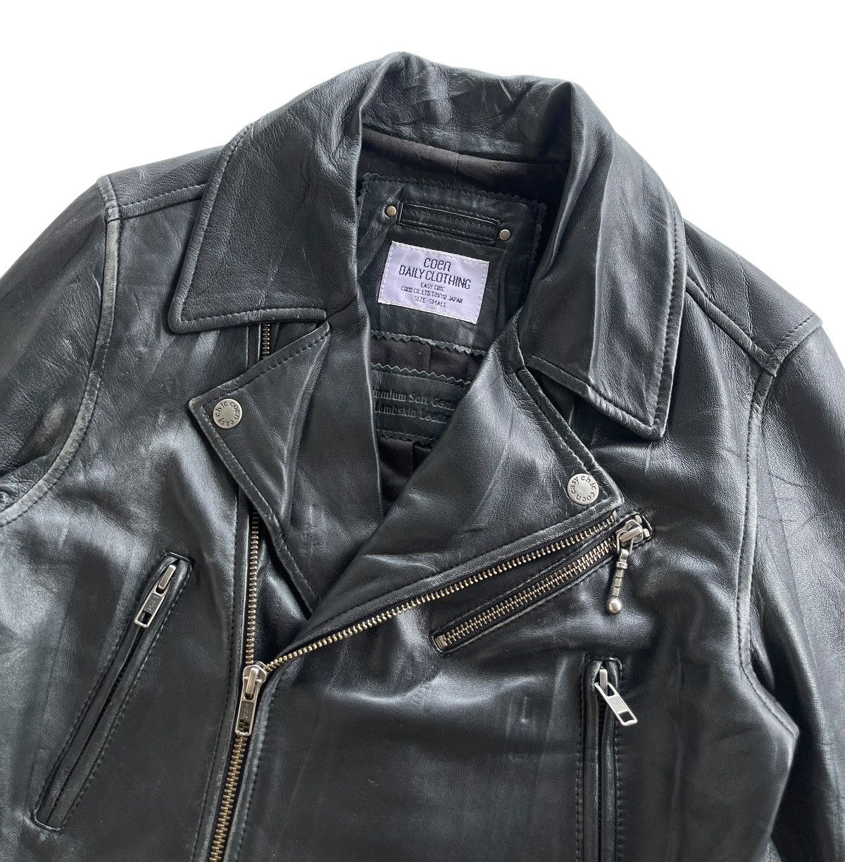 14th Addiction Coen Double Collar Soft Lambskin Biker Jacket Size S / US 4 / IT 40 - 4 Thumbnail