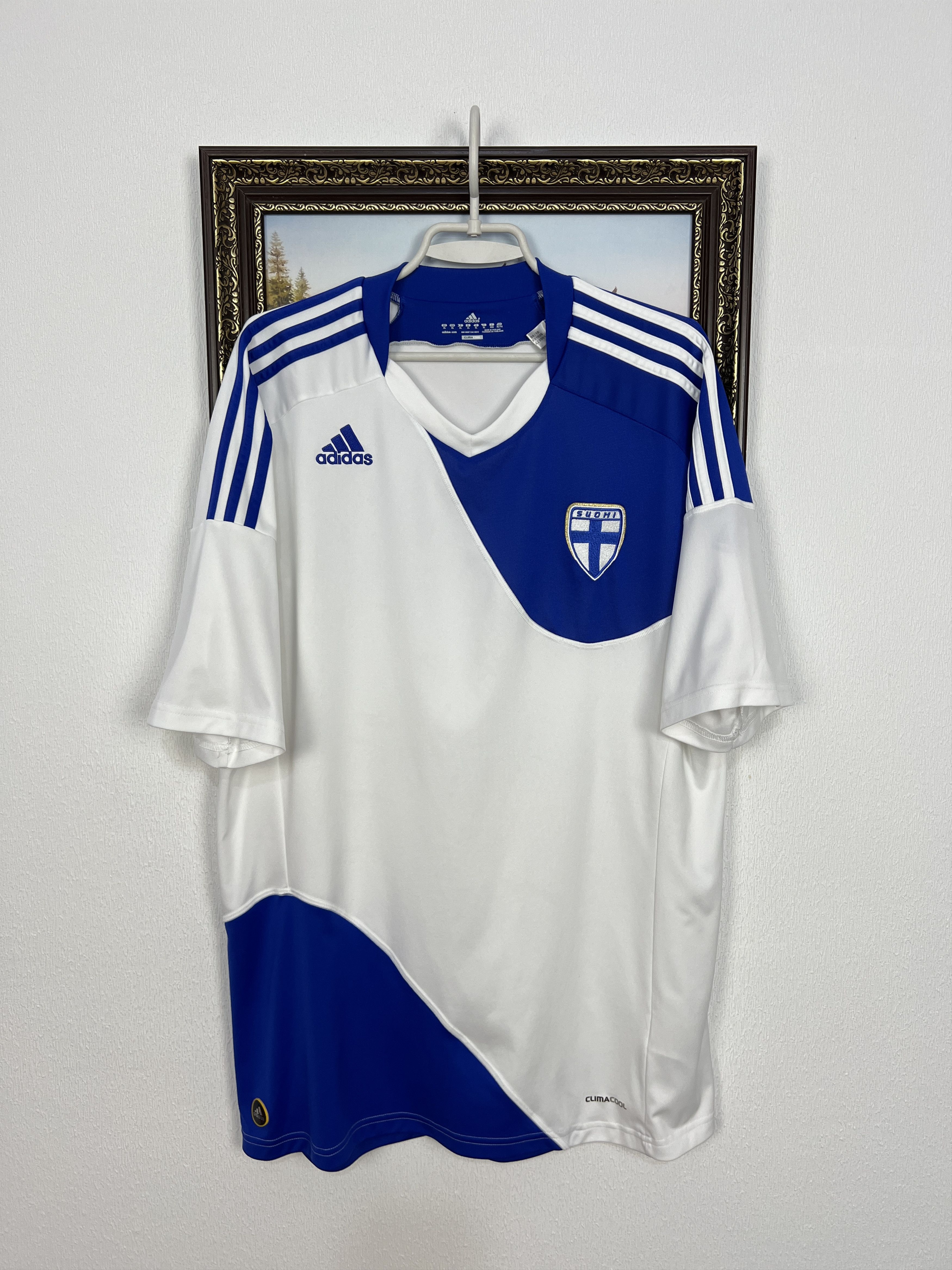 Adidas Finland Home football shirt 2010 Soccer Adidas Jersey Mens Size US XL / EU 56 / 4 - 1 Thumbnail