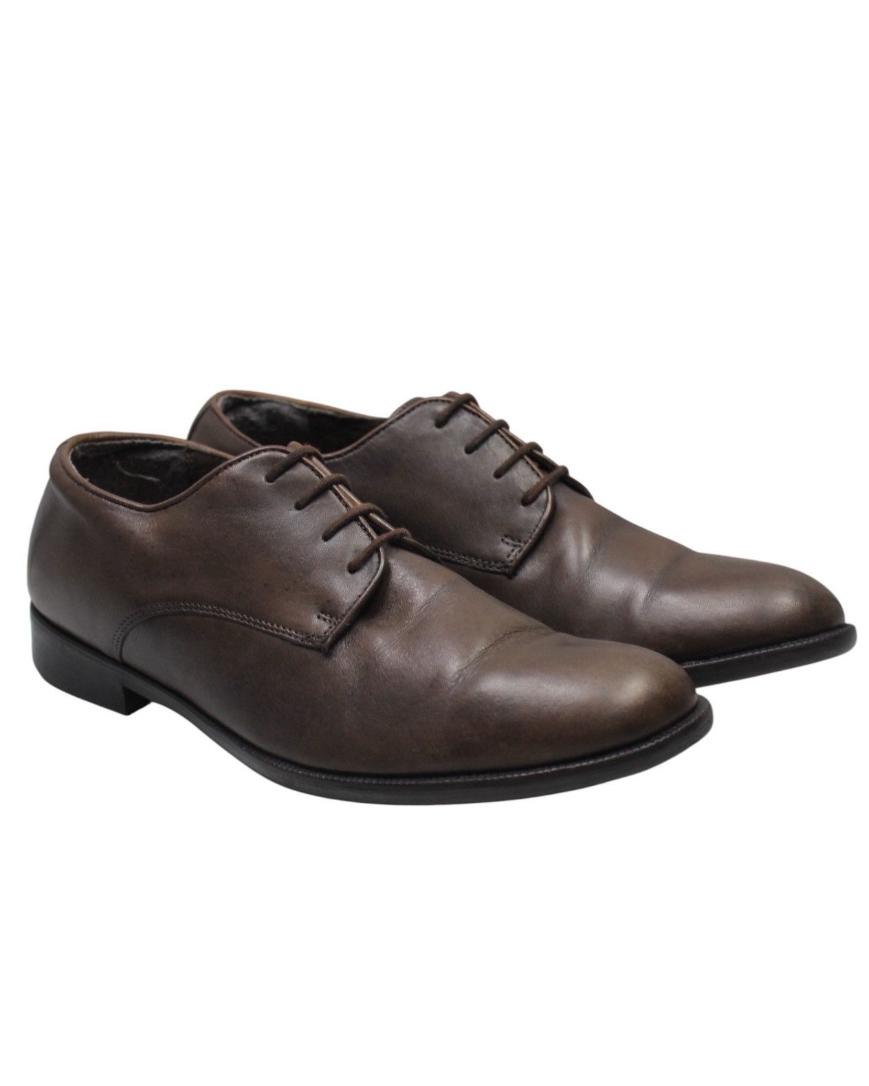 Japanese Brand 2000S STEFANO ROSSI CLASSIC BROWN LEATHER DERBY SHOES Size US 7.5 / EU 40-41 - 1 Thumbnail