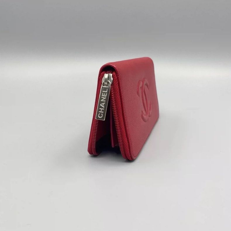 Chanel Chanel Long Wallet in Red Grain Leather -2505 Size ONE SIZE - 8 Thumbnail