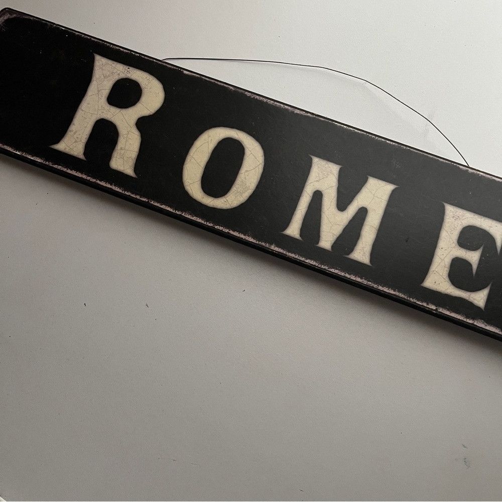 Panhandle Slim Rome Italy Hanging Wooden Sign, Wall Dcor for Home Office Size ONE SIZE - 3 Thumbnail