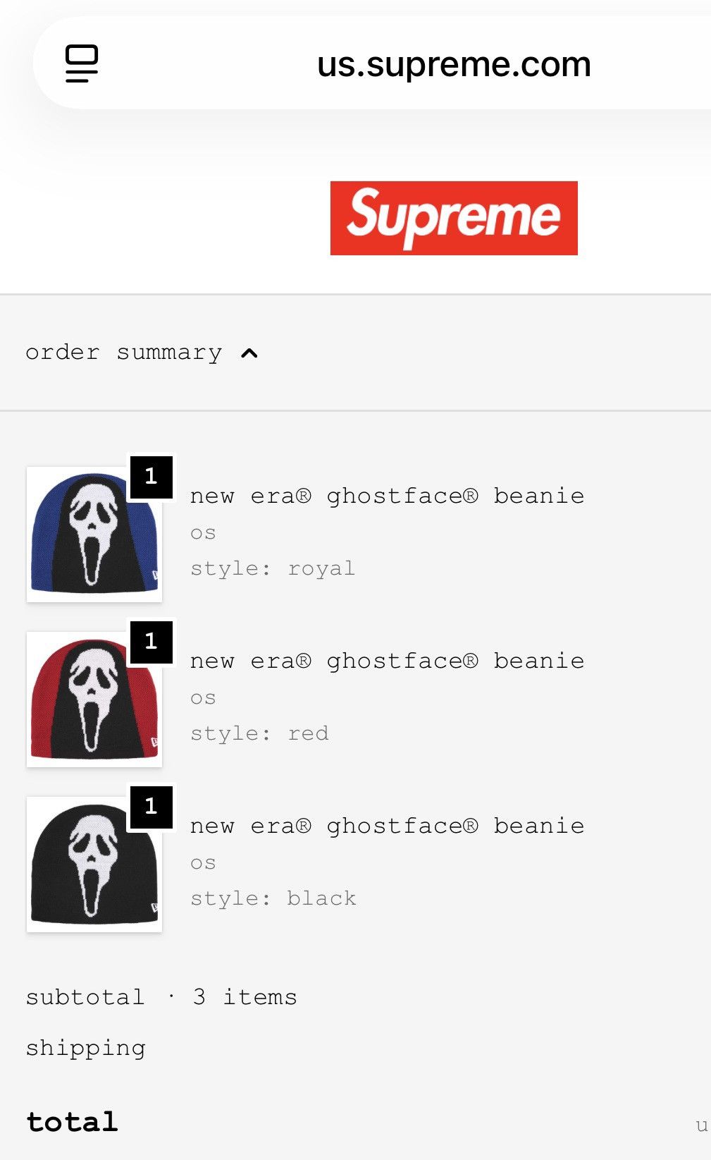 Supreme Supreme New Era GhostFace Beanie Hat Size ONE SIZE - 6 Thumbnail