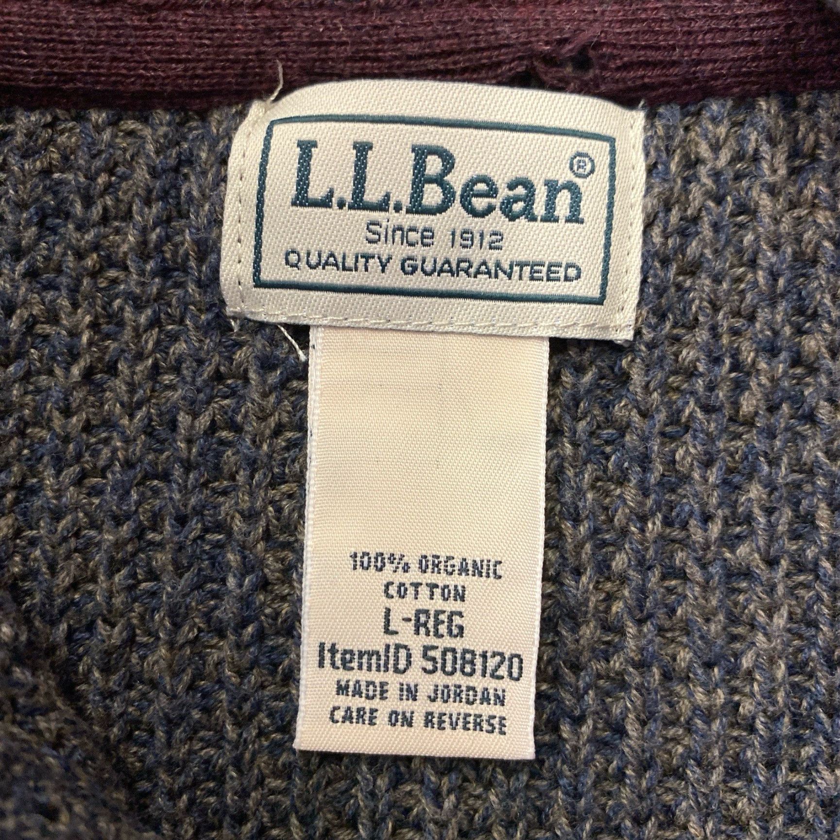 Vintage VINTAGE LL Bean Jumper Sweater Men 1/4 Zip Grey Cotton Size L Size US L / EU 52-54 / 3 - 3 Thumbnail