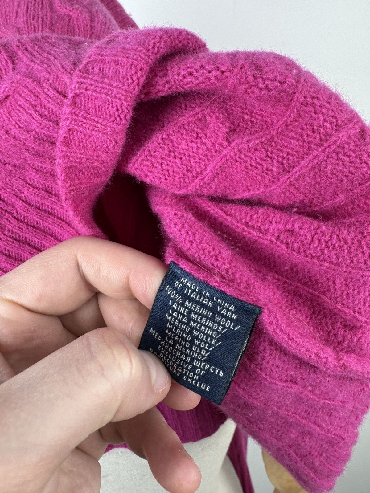 Ralph Lauren Vintage Ralph Lauren Sport Wool V-Neck Cable Knit Sweater Size M / US 6-8 / IT 42-44 - 6 Thumbnail