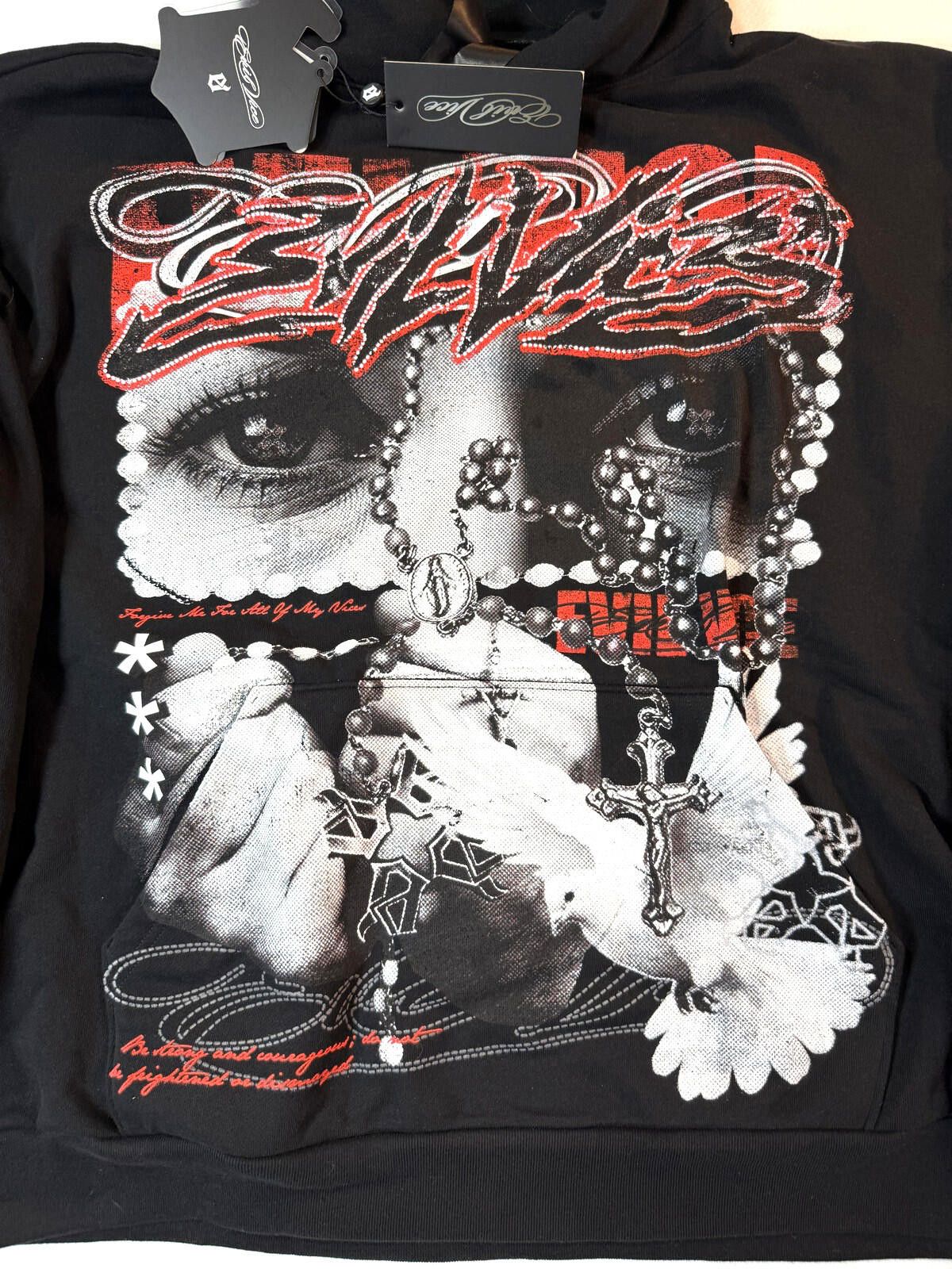 Other Evil Vice Hoodie Mens 2XL Cross Rosary Gothic Streetwear NWT Size US XL / EU 56 / 4 - 2 Thumbnail