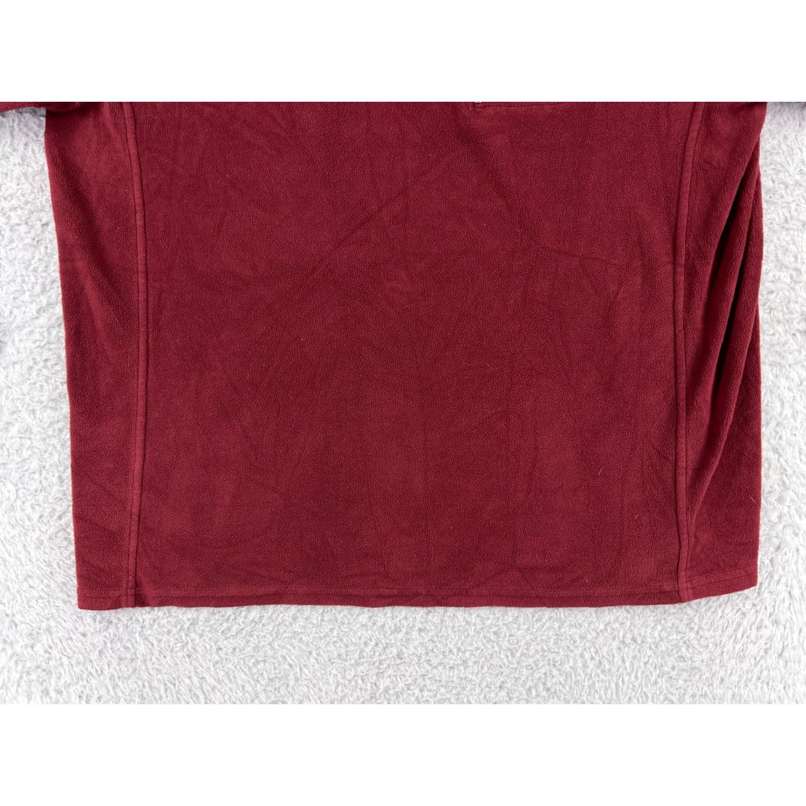 Vintage LL Bean Sweater Mens Large Red Long Sleeve 1/4 Zip Fleece 100% Polyester Pocket Size US L / EU 52-54 / 3 - 7 Thumbnail