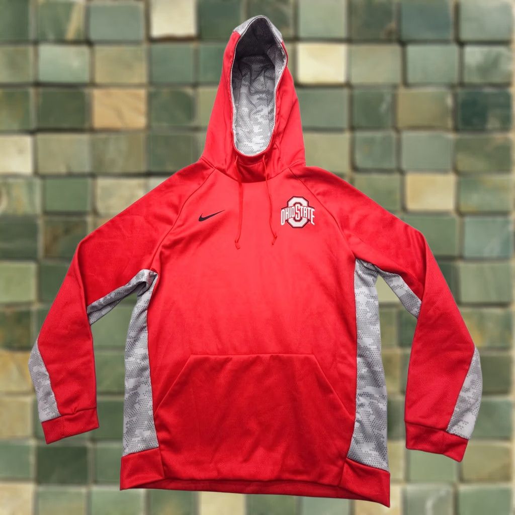 Nike Nike Ohio State Hoodie Mens L Red Fleece Lined Sports Performance Football Size US L / EU 52-54 / 3 - 1 Thumbnail