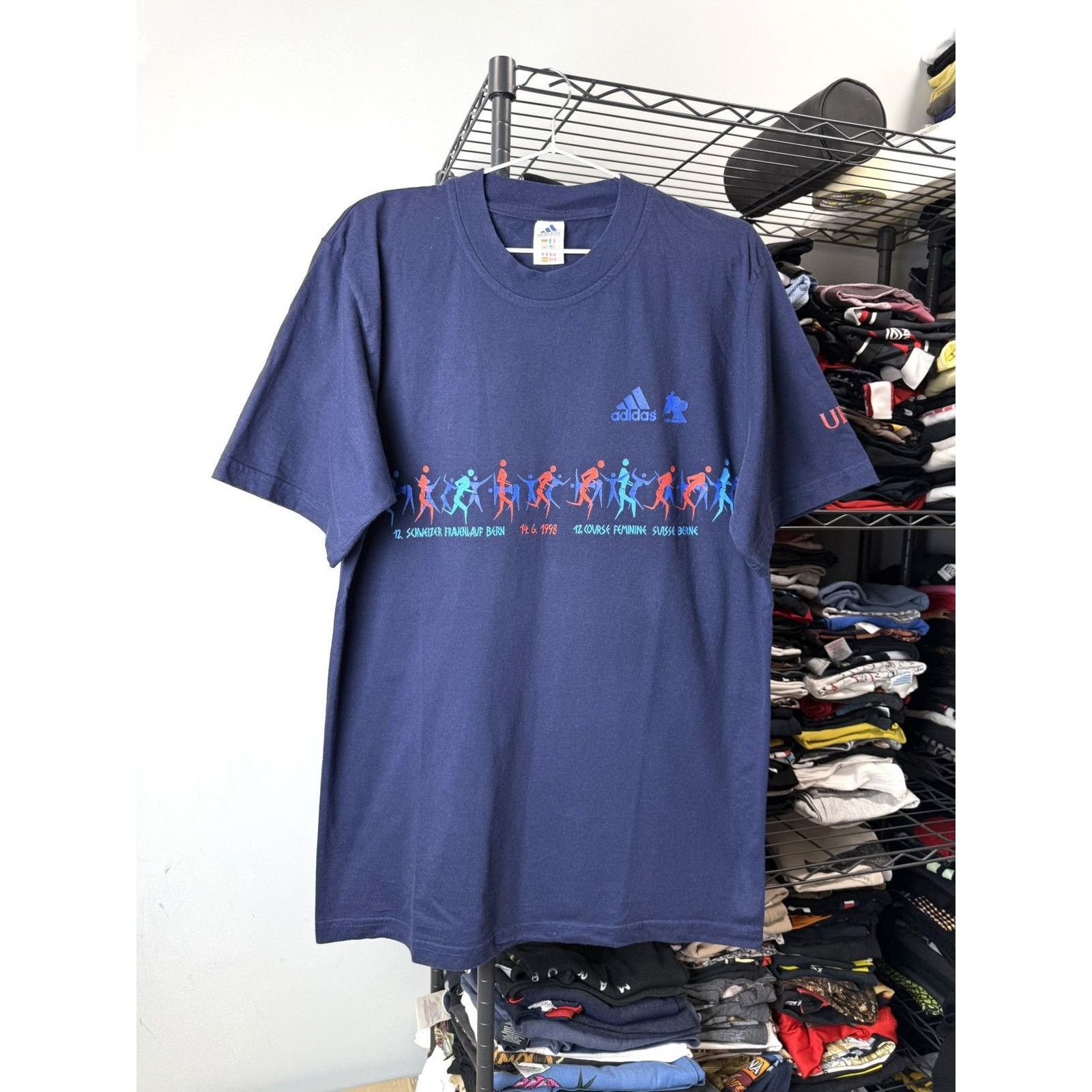 Adidas 💥Rare! Vintage 1998 Adidas Marathon T Shirt Retro Size US M / EU 48-50 / 2 - 1 Thumbnail