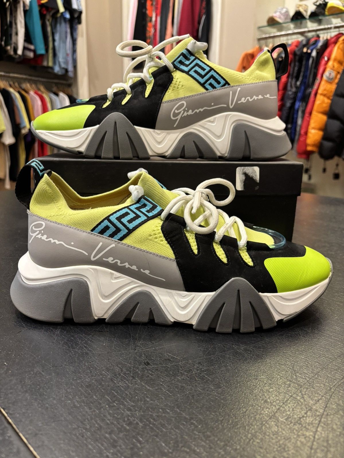 Versace Squalo Neon Green Sneakers