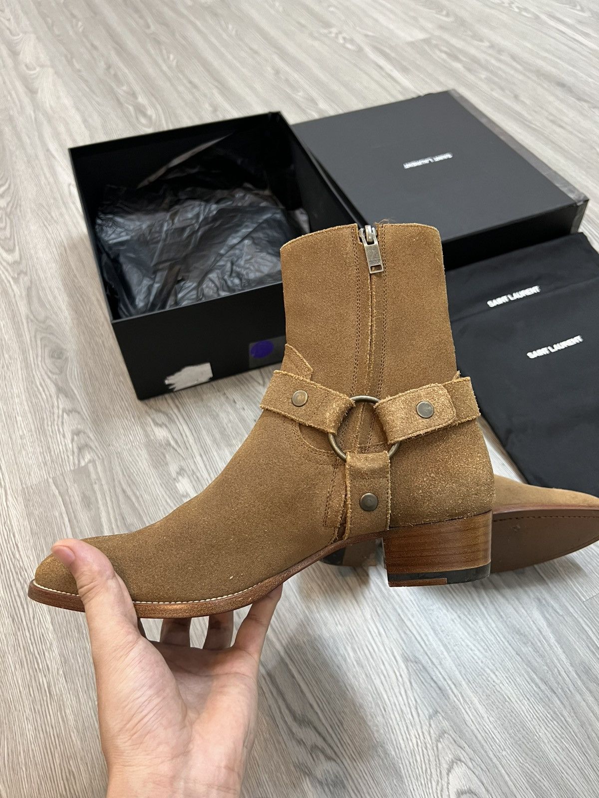 Saint Laurent Paris Saint Laurent Wyatt Harness Tobaco Boots Size US 7 / EU 40 - 1 Thumbnail