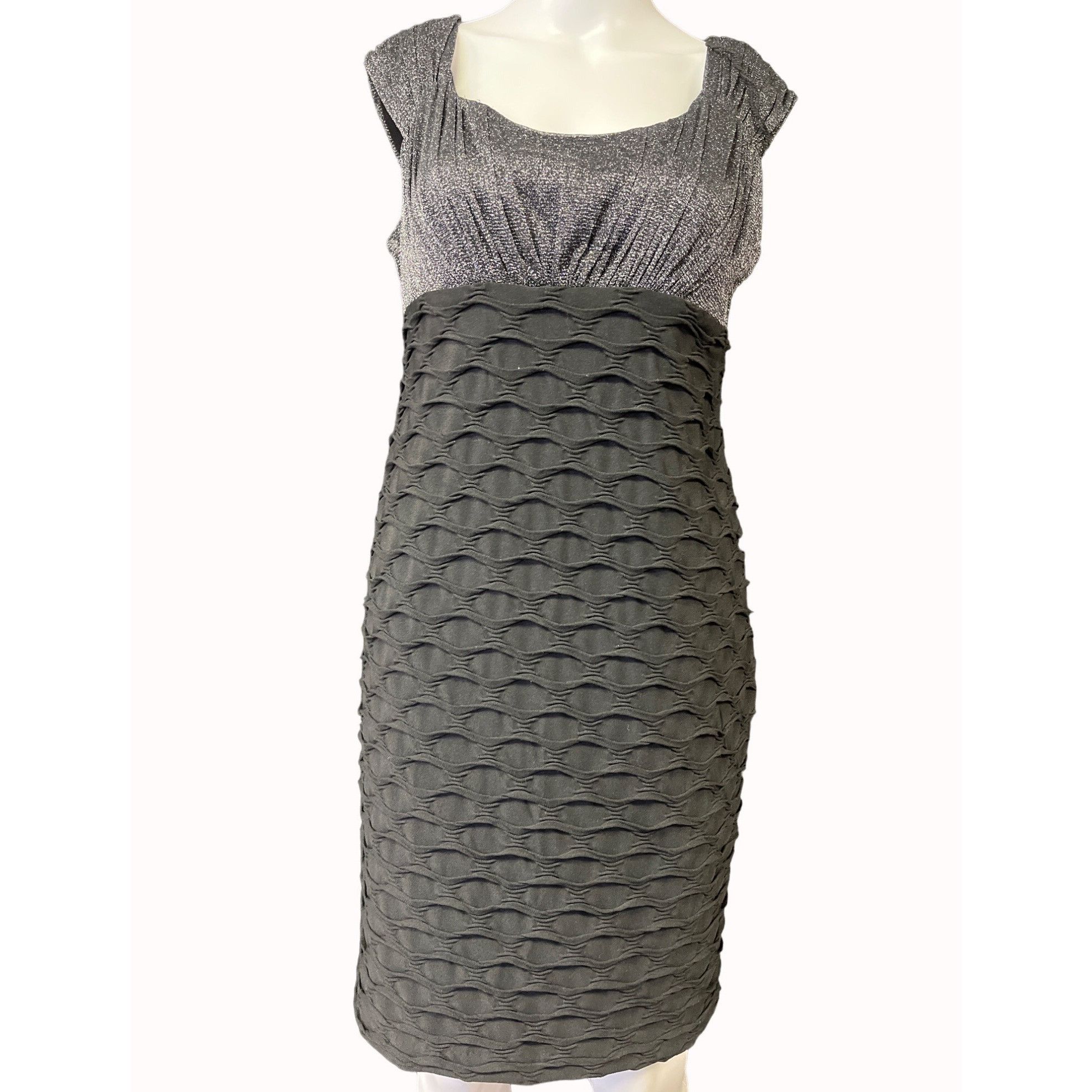 Other London Times Women's Black/Silver Dress/Sheath Sz 10P SKU 45 Size L / US 10 / IT 46 - 1 Thumbnail