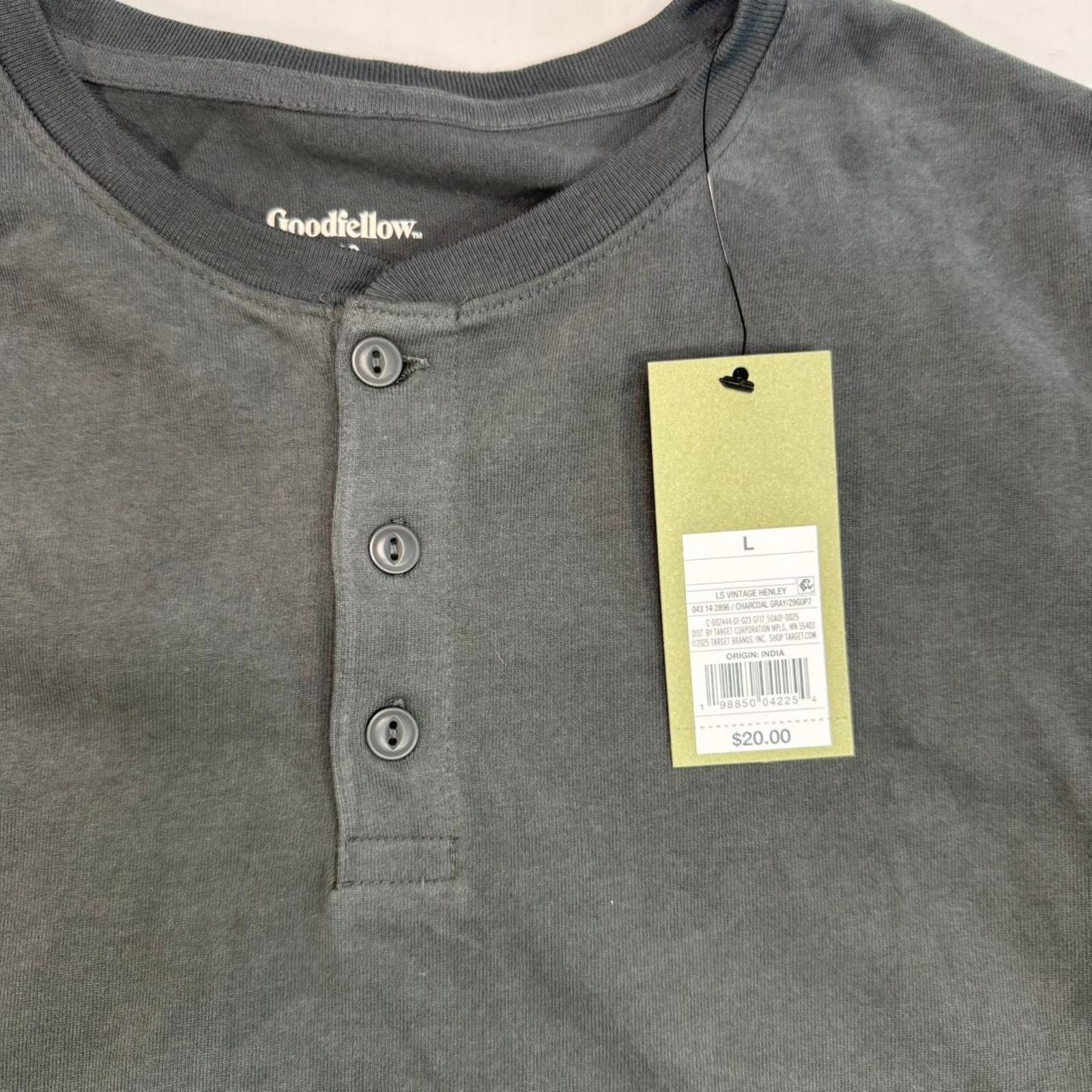 & Other Stories NWT Target Grey Goodfellow & Co. long sleeve Henley button Size US L / EU 52-54 / 3 - 2 Thumbnail