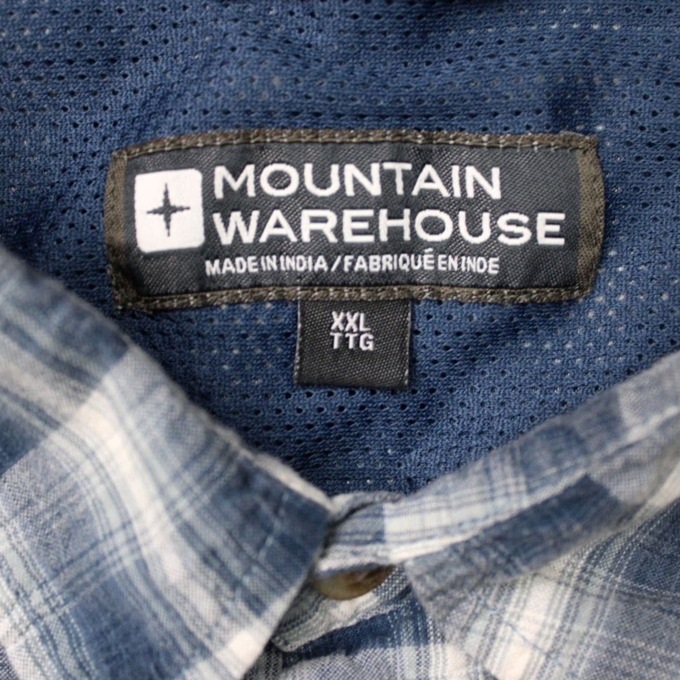 Vintage Mountain Warehouse Shirt Men 2XL Blue Plaid Short Sleeve Cotton Button-Up Shirt Mens Regular Fit Adult 2XL Blue 90s Theme Size US XXL / EU 58 / 5 - 7 Thumbnail