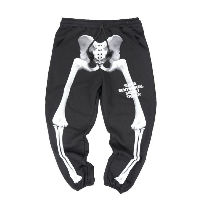 image of Hysteric Glamour x Skulls Dope Skeleton Sweatpants in Black, Men's (Size 38)