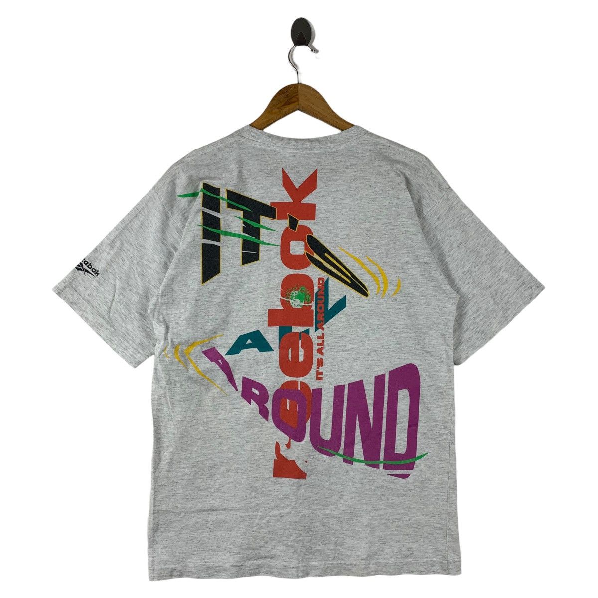 Reebok Vintage REEBOK where planet reebok Big printed spellout tee Size US M / EU 48-50 / 2 - 4 Thumbnail