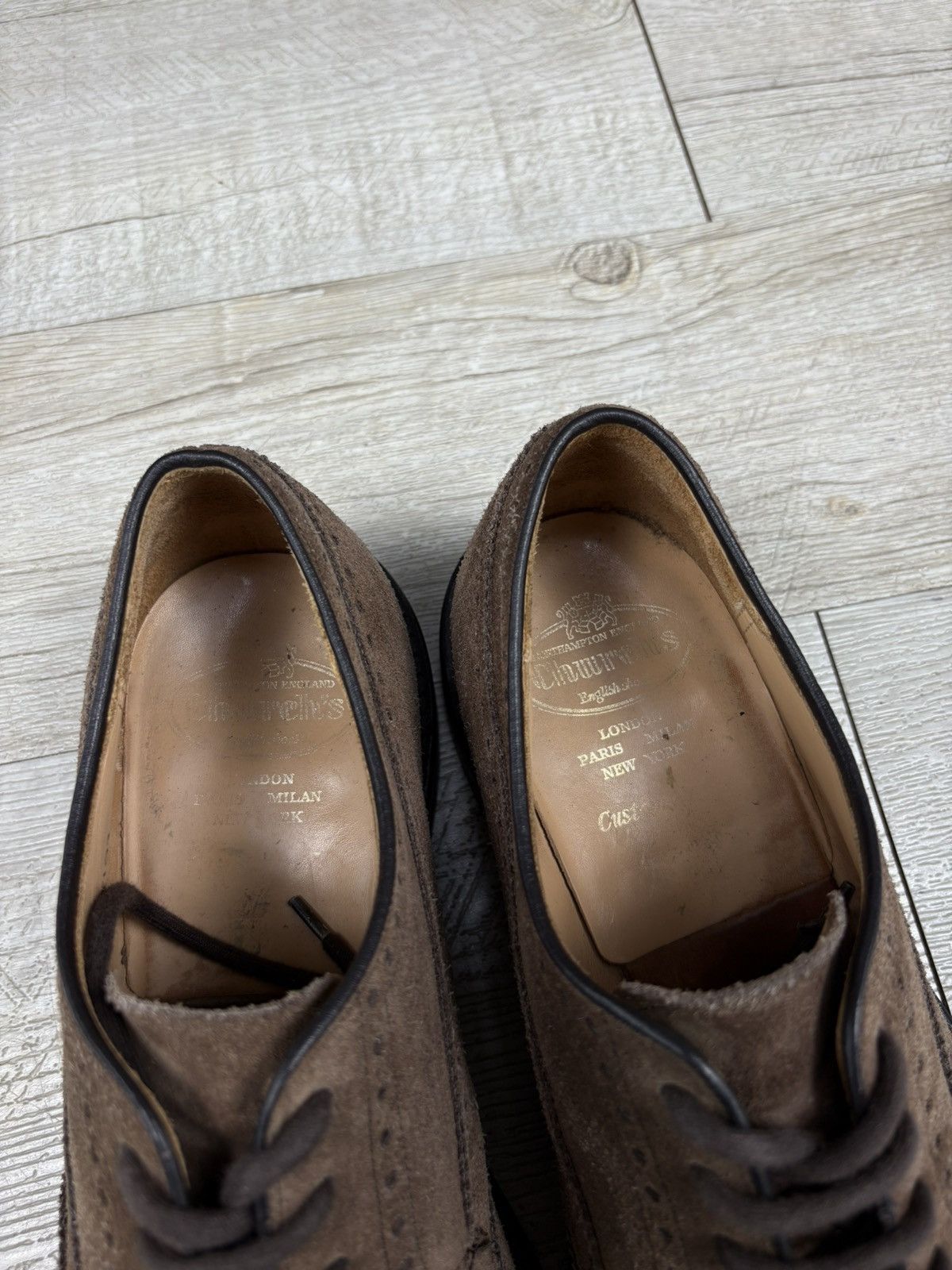 Church's Rare Luxury Church's Hand Made Suede Brogue Leather Derby Kingdom Shoes Sneakers Size US 12 / EU 45 - 11 Thumbnail