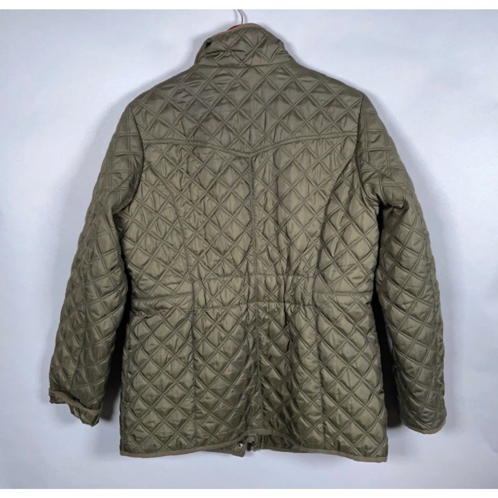 Lucky Brand Lucky Brand Bomber Jacket Women Adult Medium Army Green Quilted Full Zip Pockets 90s Army Style Size M / US 6-8 / IT 42-44 - 2 Thumbnail