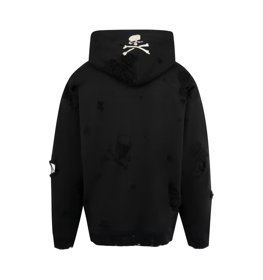 Mastermind Japan o1h1sh11225 Distressed Hoodie in Black Size US L / EU 52-54 / 3 - 2 Thumbnail