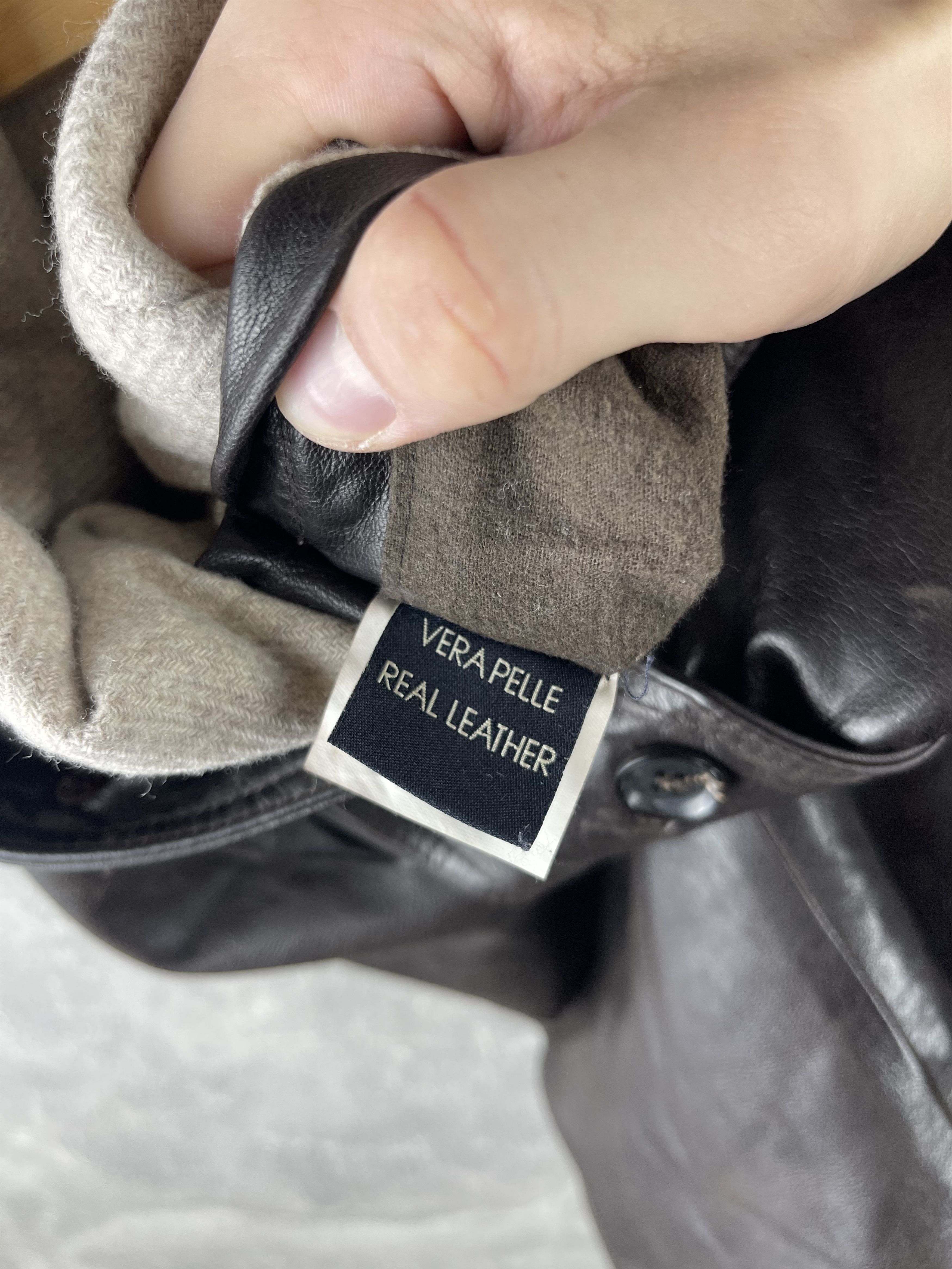 Isaia ISAIA Napoli vintage leather bomber jacket cashmere/viscosa Size US L / EU 52-54 / 3 - 13 Thumbnail