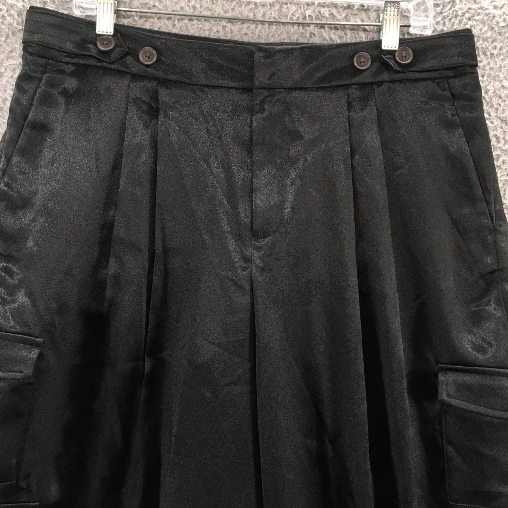 Vintage A New Day Cargo Pants Womens 12 Black Hi-Rise Pleated Front NEW / Pants / Regular / Black Size 34" / US 12 / IT 48 - 2 Thumbnail