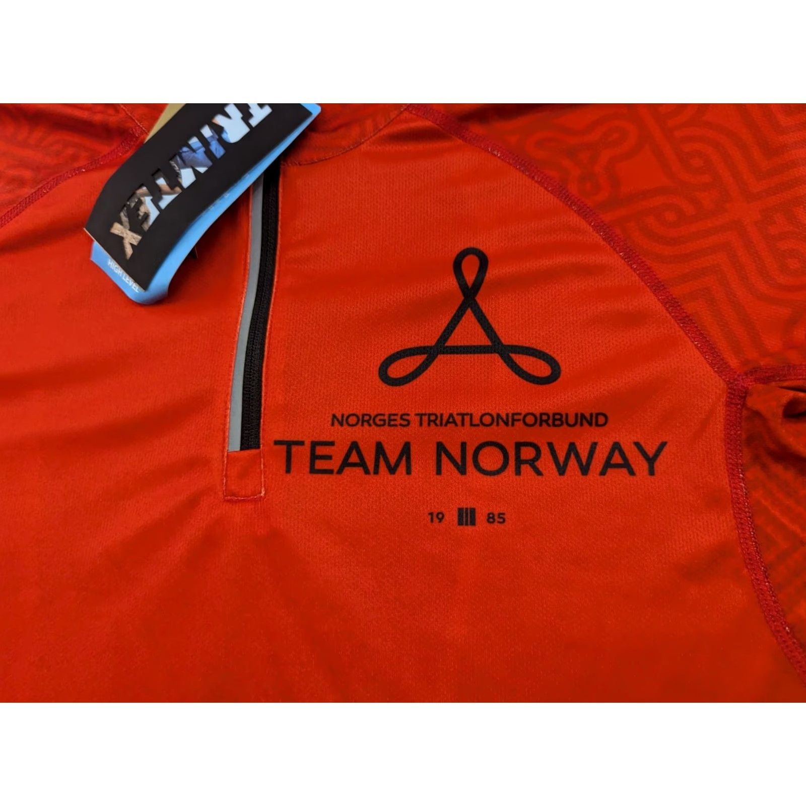 Vintage TRIMTEX Norway Team Womens Top Medium 1/4 Zip Shirt Red Running Triathlon Size M / US 6-8 / IT 42-44 - 4 Thumbnail
