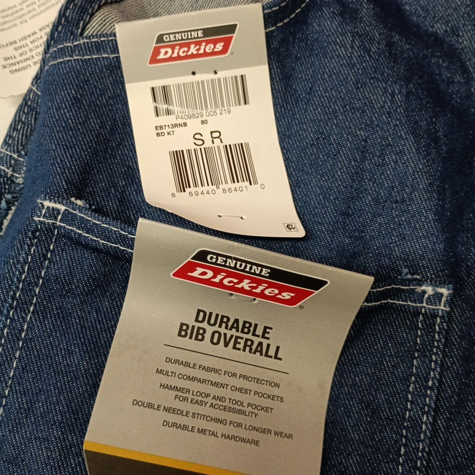 Dickies Dickies Bib Overalls Men's S R Relaxed Ultra Tough Workwear Size US 38 / EU 54 - 11 Thumbnail