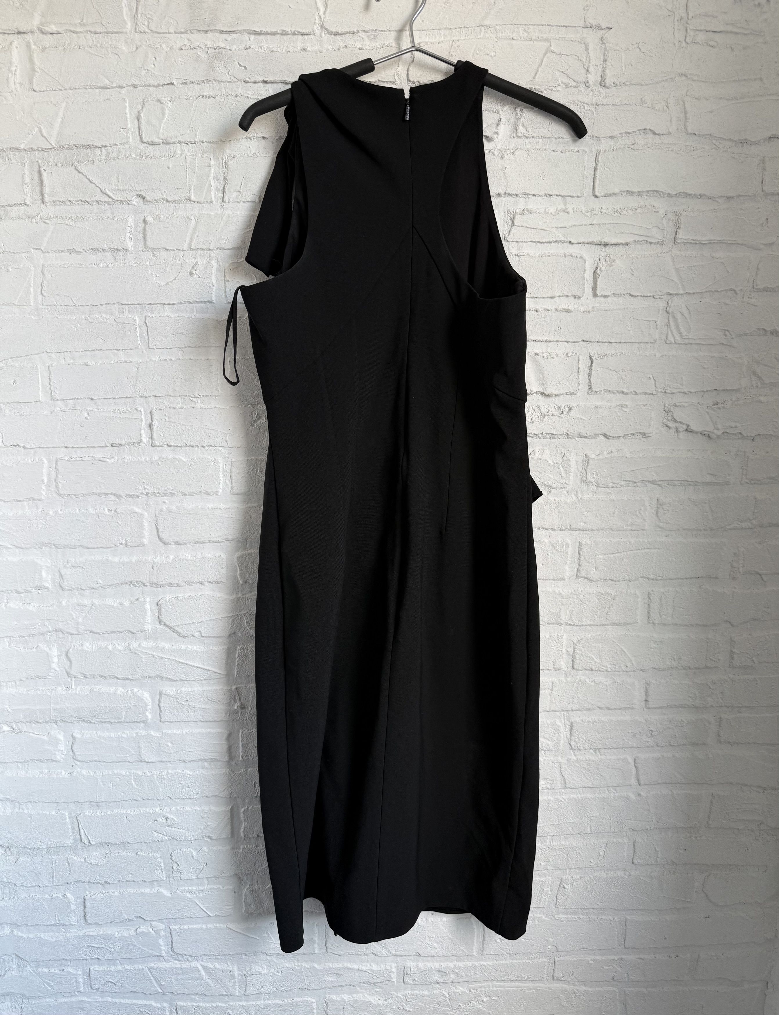 Versace Versace Black Asymmetrical Midi Dress Bow Detail Size L / US 10 / IT 46 - 9 Thumbnail