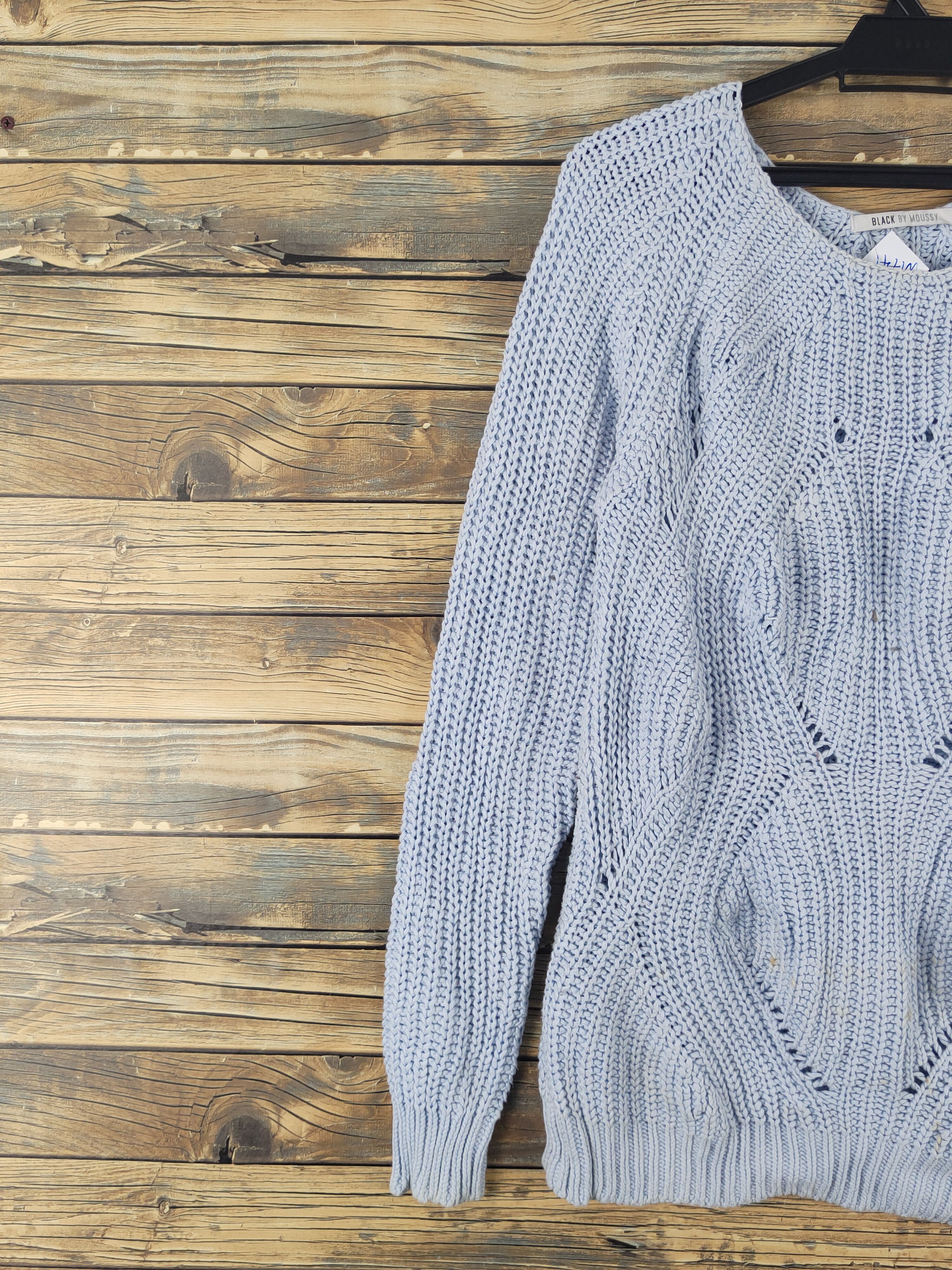 Japanese Brand × Vintage Black by Moussy Blue Knitwear Sweatshirts #W1741 Size M / US 6-8 / IT 42-44 - 4 Thumbnail