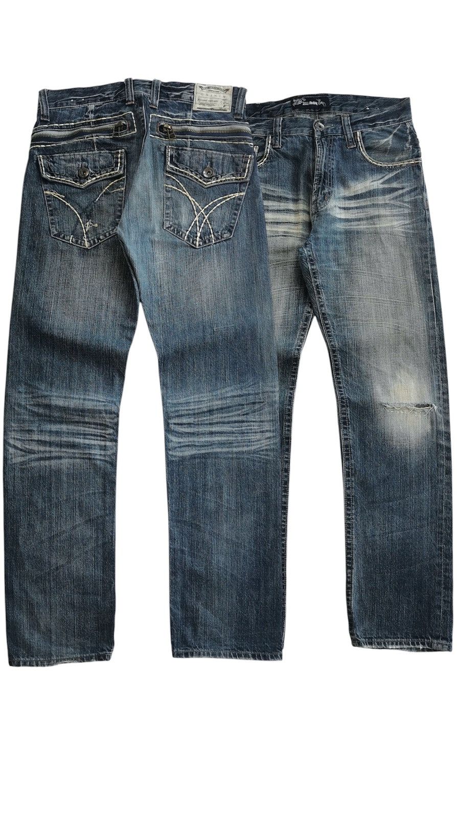 14th Addiction Oririn Zipper Button Detailed Denim Jeans Size US 31 - 1 Thumbnail