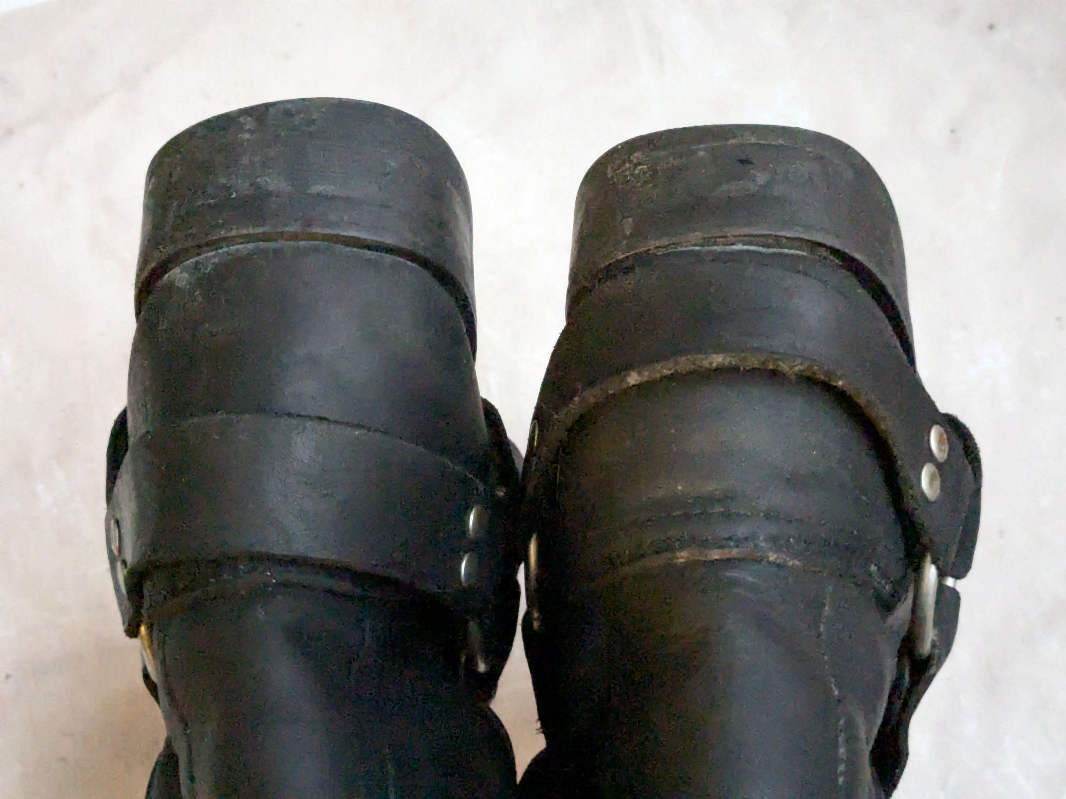 Genuine Leather Harness Boots Black Leather 11 Leather Buckle Size US 11 / EU 44 - 11 Thumbnail