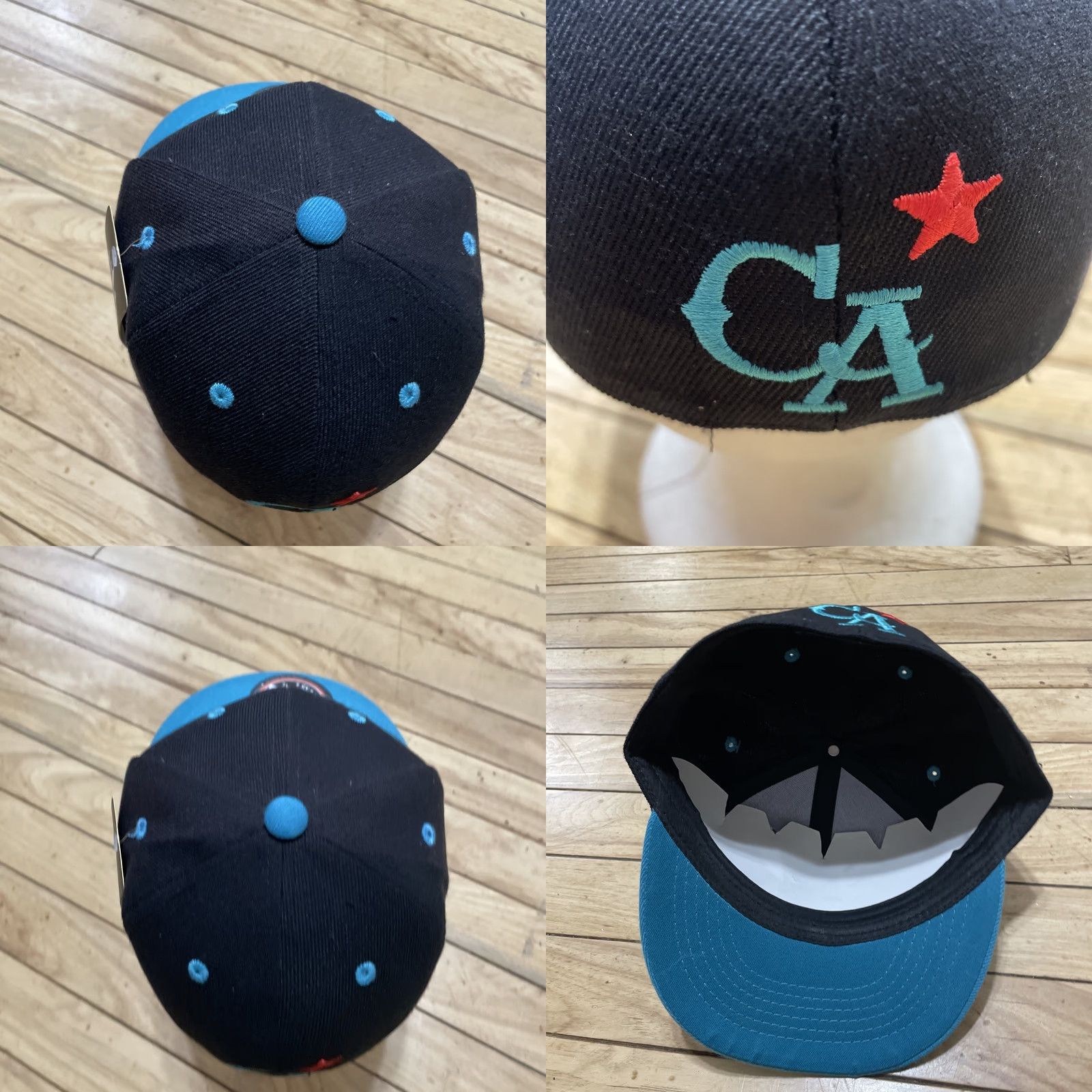 Vintage VINTAGE California Black Blue Teal Adjustable Hat Men XS Streetwear Cap Adjustable NEW Size ONE SIZE - 8 Thumbnail