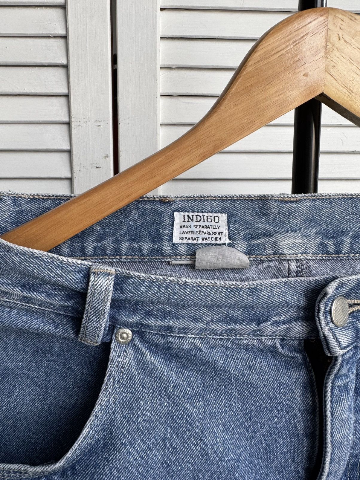 Vintage Vintage Garry USA Denim Jeans Shorts Washed Indigo Size US 31 - 6 Thumbnail