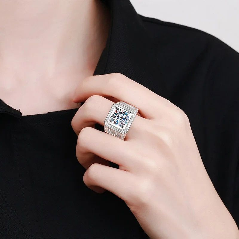 Other 2 Carat D Color Moissanite Ring Luxury Bands S925 Silver Size ONE SIZE - 5 Thumbnail