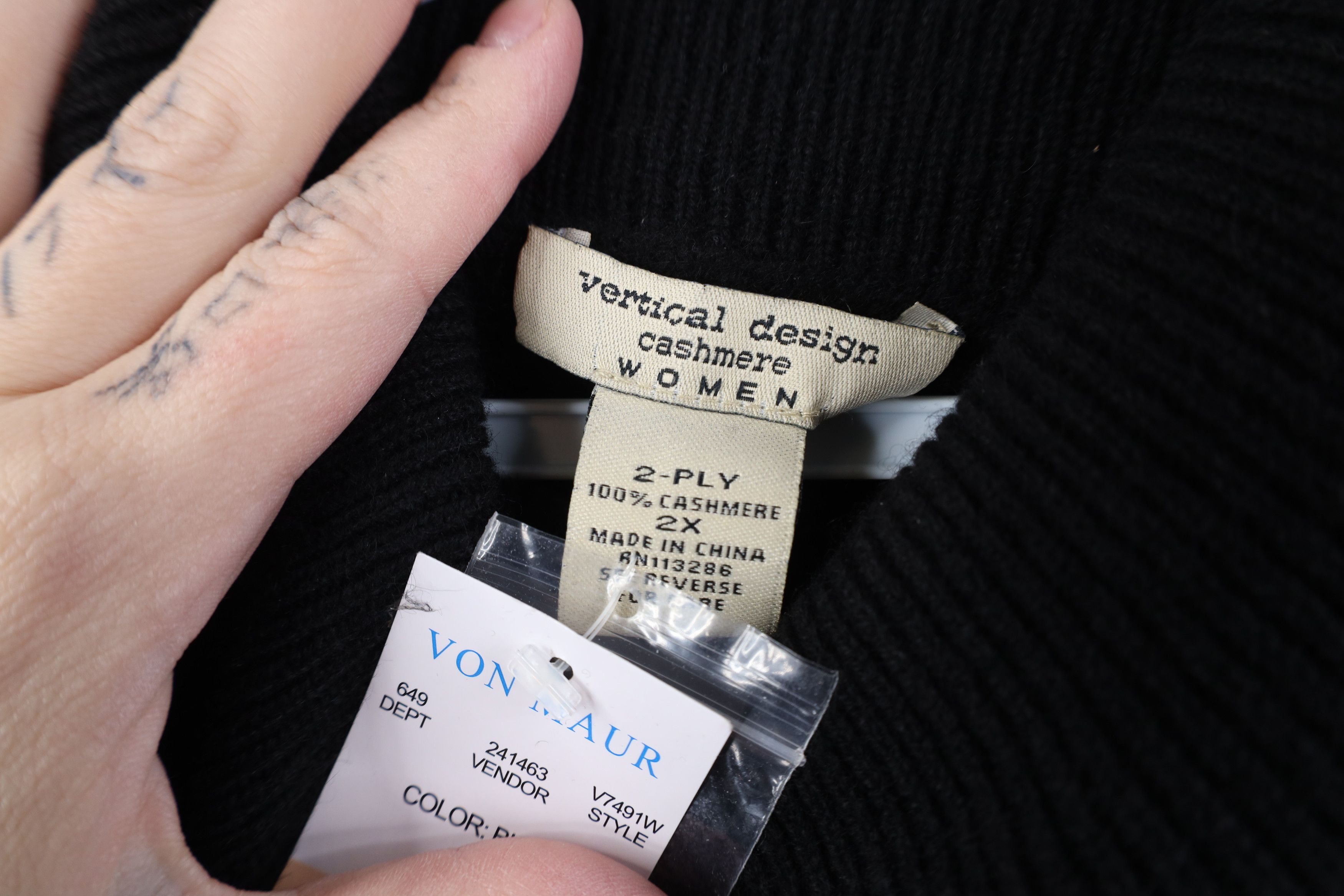 NOS Vintage 90s Y2K Babydoll Funnel Turtleneck Sweater