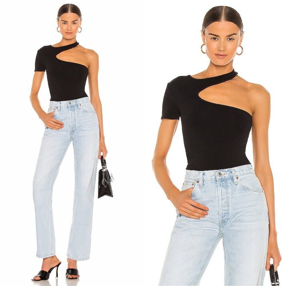 Helmut Lang NWT New $165 Helmut Lang Cutout Seamless Black Top Made in Size L / US 10 / IT 46 - 1 Thumbnail