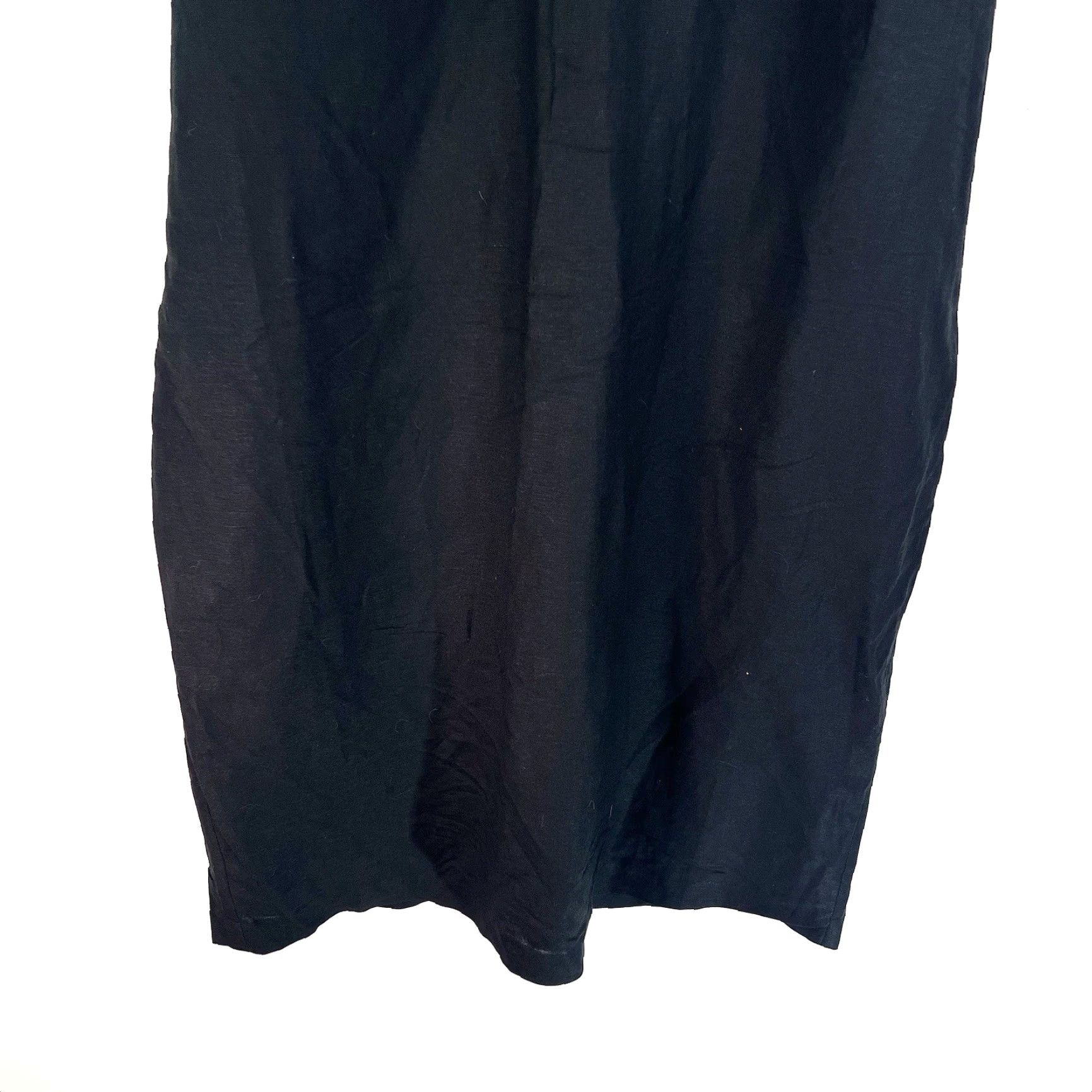 Vintage VINTAGE No — Jessica London Shift Dress Women 24W Black Linen Lined Knee Length Sleeveless Pullover 100% Linen Womens Size 24 Size 4XL / US 24-26 - 4 Thumbnail