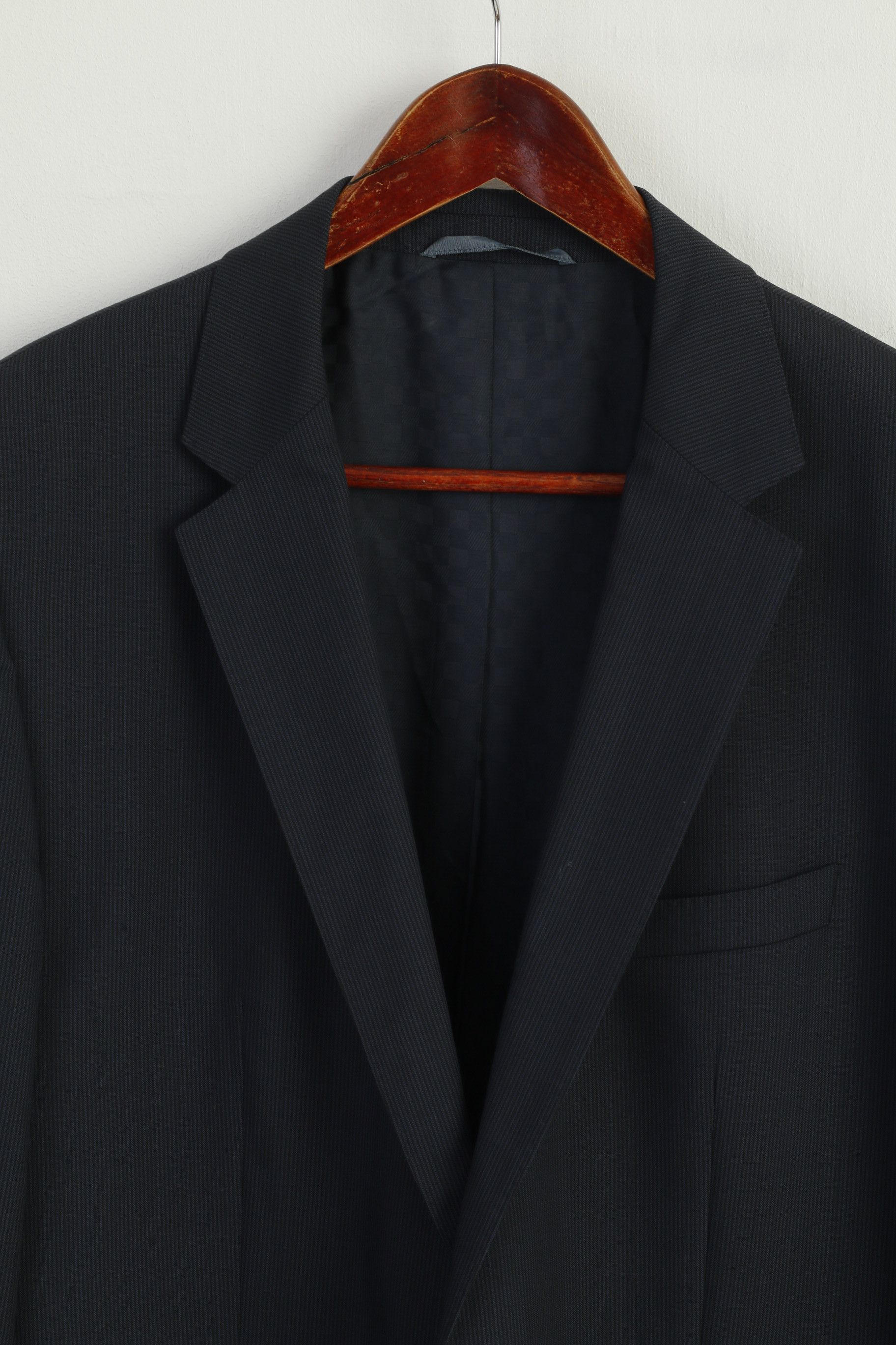 Hugo Boss Hugo Boss Men 42 102 Blazer Navy Virgin Wool 8846 Size 42R - 2 Thumbnail