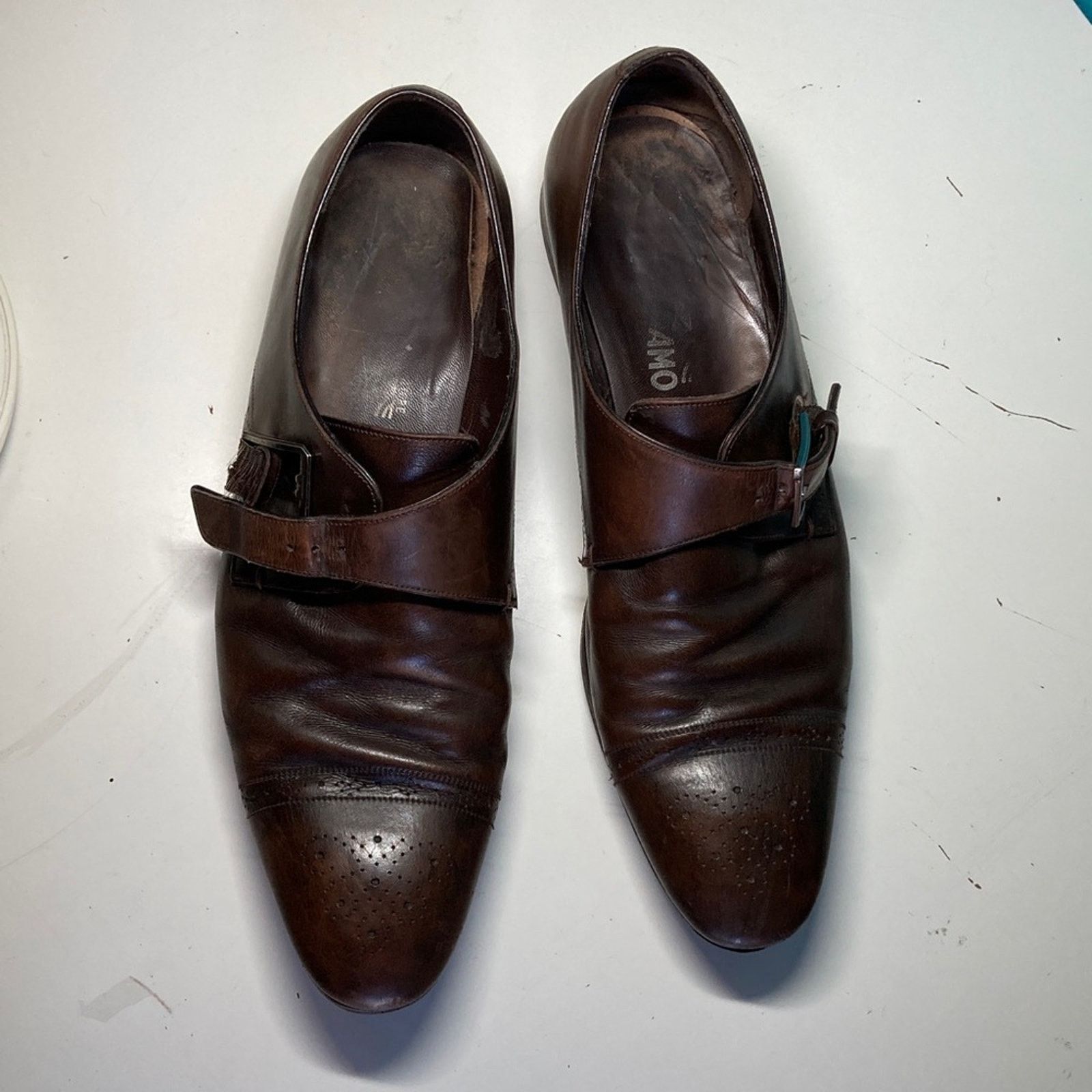 Salvatore Ferragamo Men’s Size 11 Ferragamo Shoes Brown Leather - FLAWS and WEAR Size US 11 / EU 44 - 12 Thumbnail