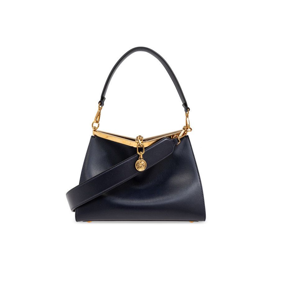 Etro ETRO Vela Medium Navy Blue Leather Shoulder Bag New And Auth Size ONE SIZE - 1 Thumbnail