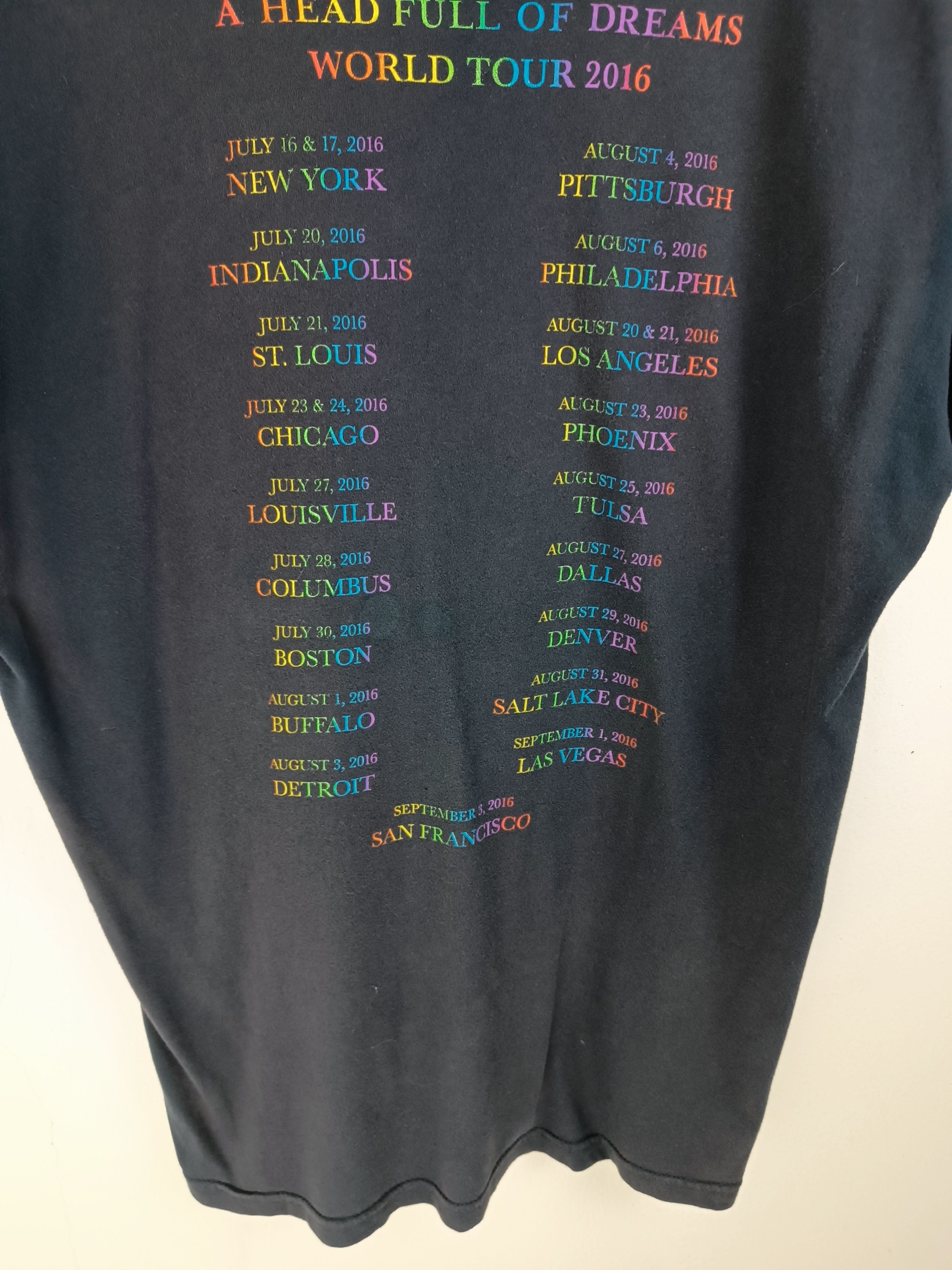 Band Tees VINTAGE 2016 COLDPLAY HEAD FULL OF STARS TOUR TEE sting u2 Size US M / EU 48-50 / 2 - 12 Thumbnail