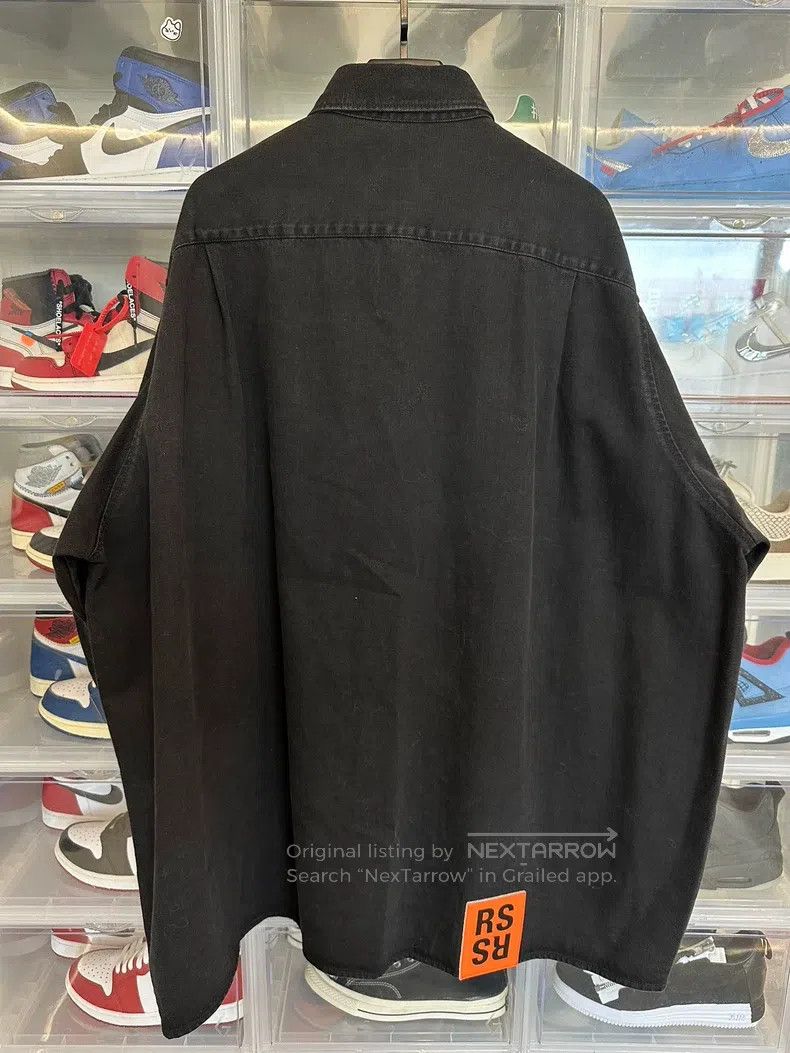 Raf Simons Raf Simons 18aw post leather ultra-shouette denim shirt Size US S / EU 44-46 / 1 - 2 Thumbnail